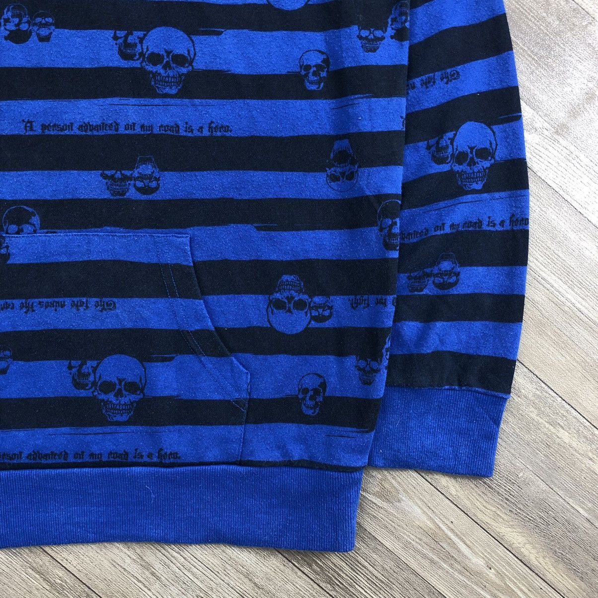 If Six Was Nine × Japanese Brand 2000s DigDeep Striped Skulls FullPrint Goa Lgb Zipper Hoodie Size US M / EU 48-50 / 2 - 9 Thumbnail