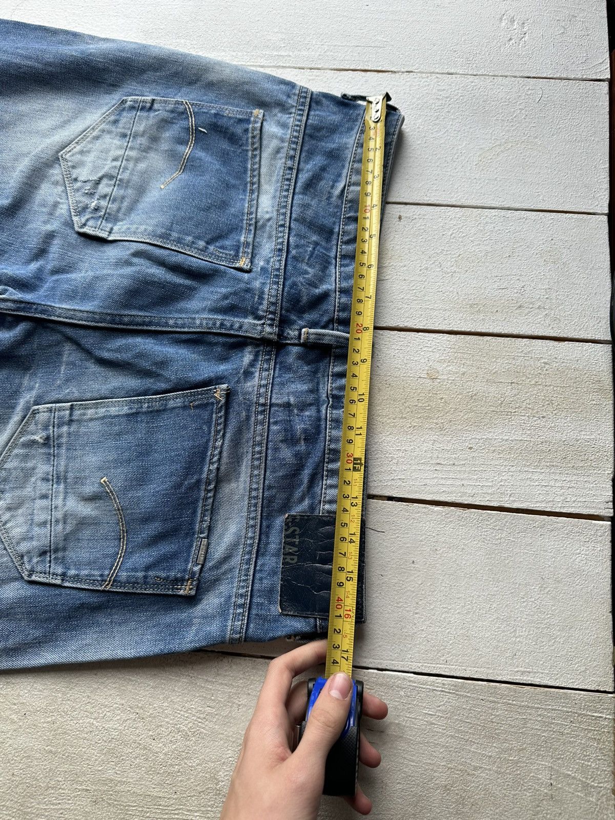 G-Star 🚨VNTG G STAR RAW BLUE FADED RARE AVANT GARDE JEANS Y2K Size 29" - 15 Thumbnail