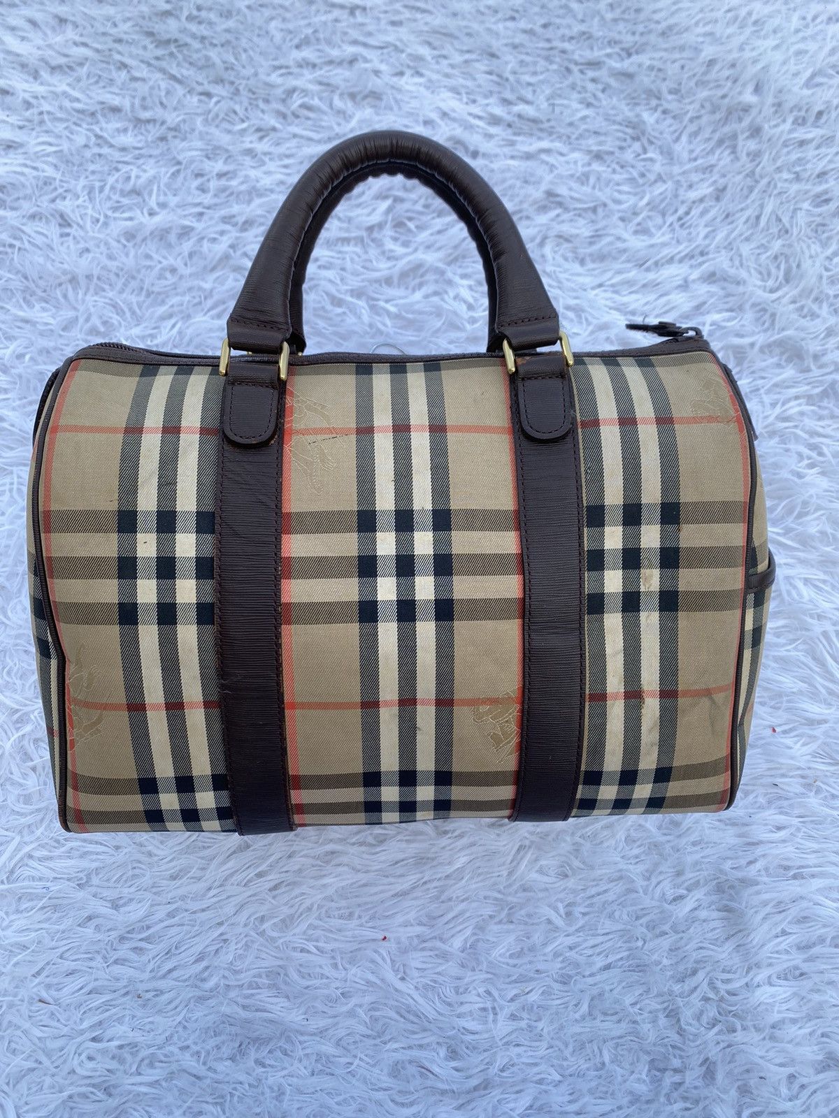 Rare Vintage 90s Burberry Nova Check Speedy Hand Bag