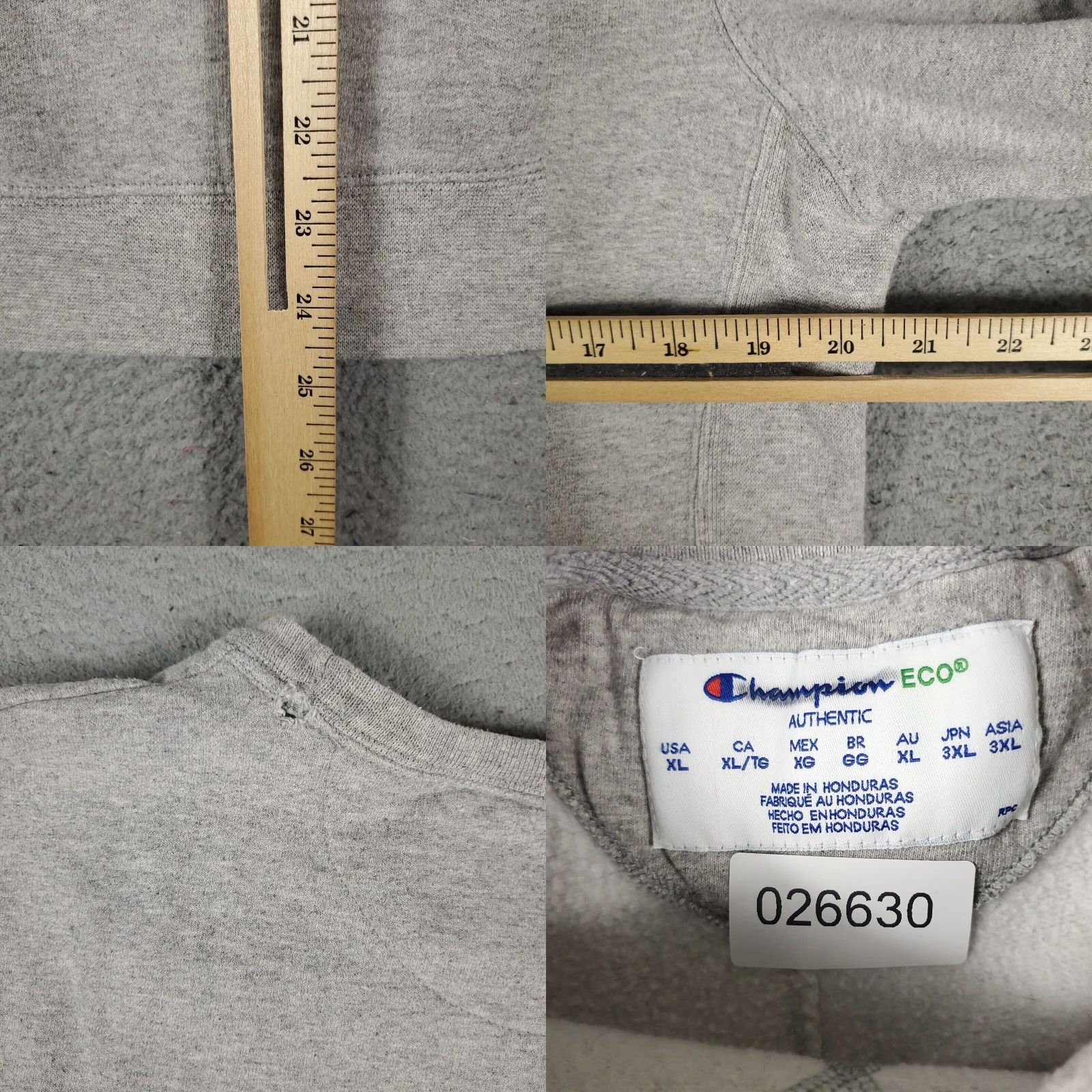 Champion Champion Gray Pullover Sweater Mens Large Long Sleeve Crew Neck Fleece Size US L / EU 52-54 / 3 - 8 Thumbnail