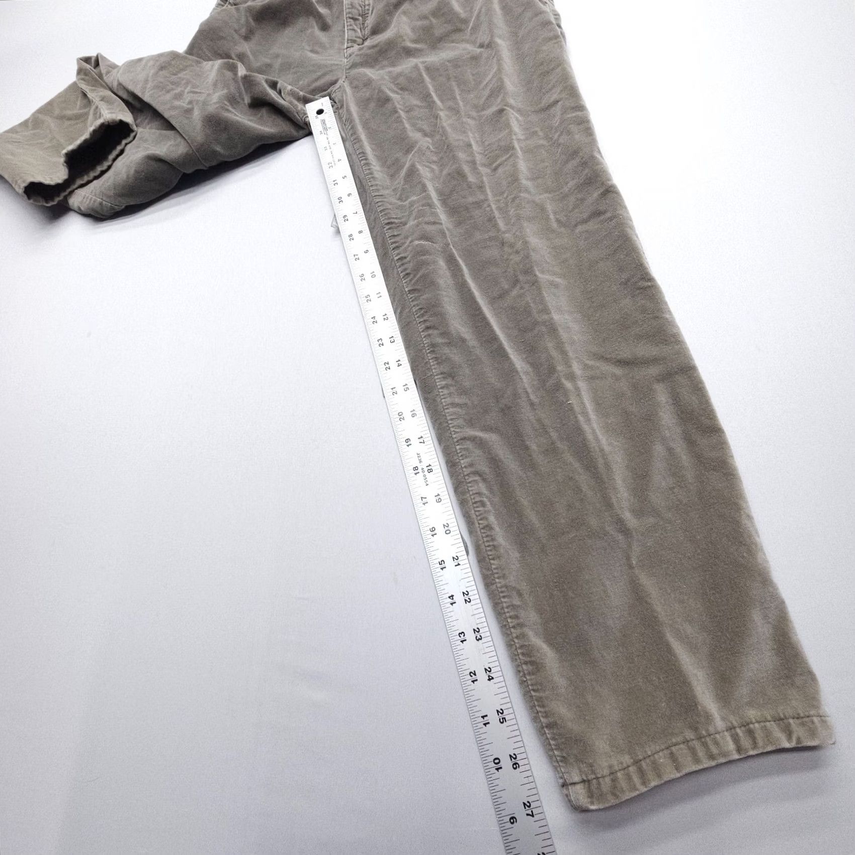Velvet VINTAGE Sigrid Olsen Pants Womens 10 Gray Velvet High Rise 90s Retro Soft Cotton Size 32" / US 10 / IT 46 - 5 Thumbnail