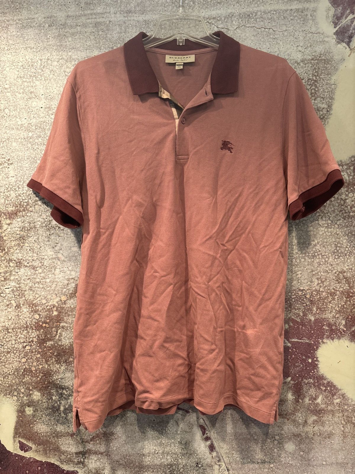 XL Burberry Polo Tan Pink-Ish Color