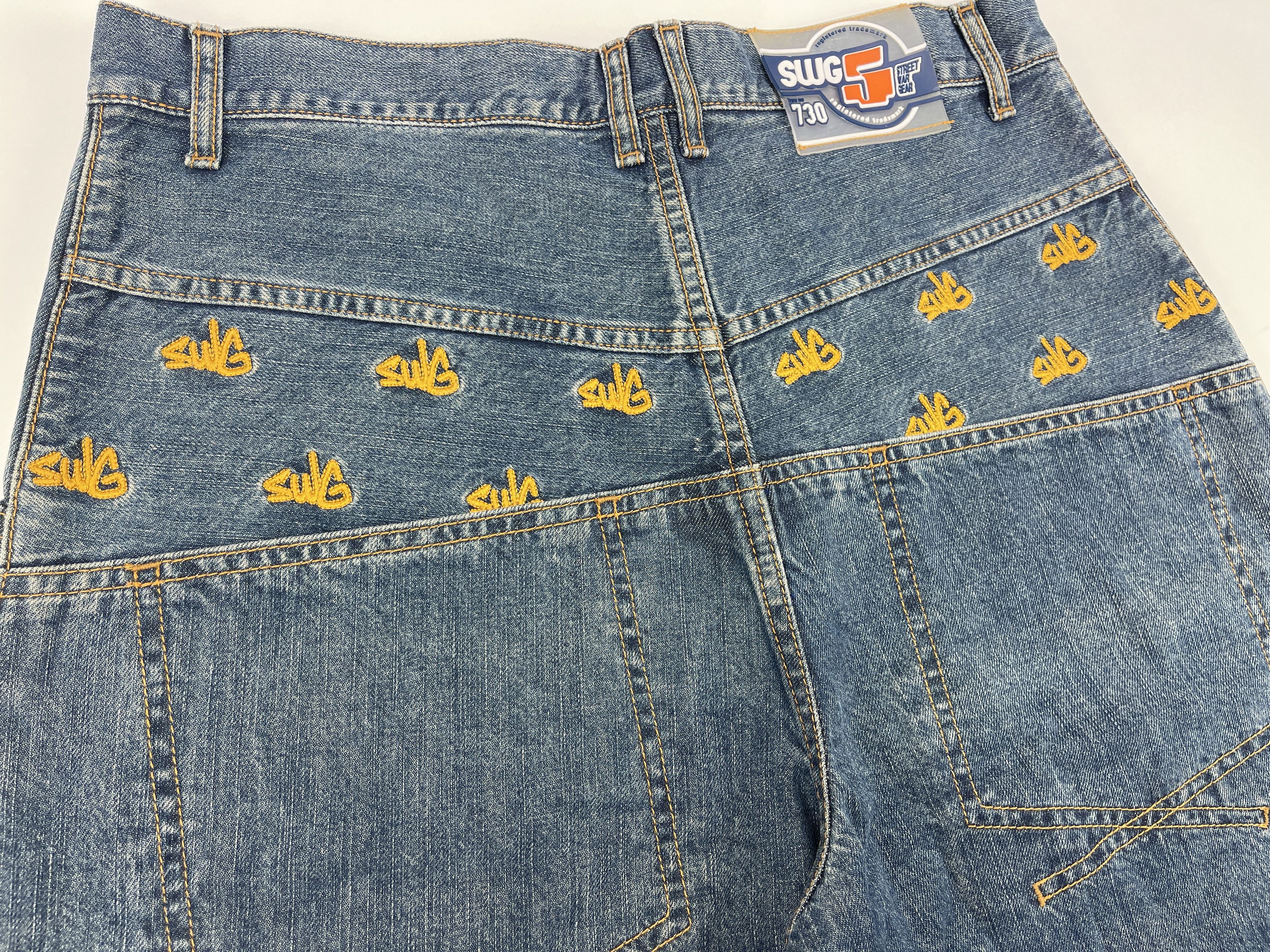 Vintage SWG Street War Gear jeans shorts vintage hip hop 90s size 32 Size US 32 / EU 48 - 5 Thumbnail
