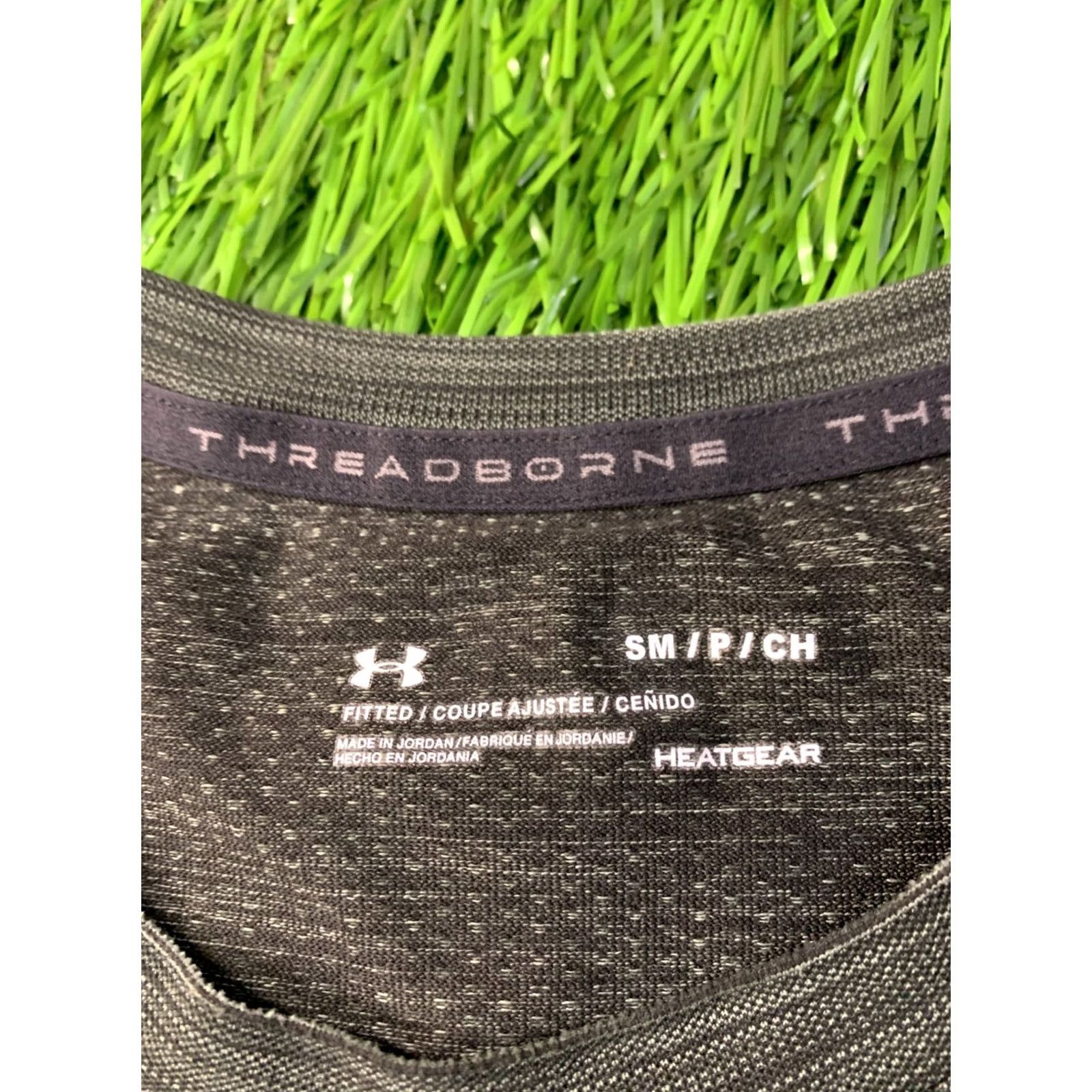 Under Armour Under Armour Threadborne Heatgear T-Shirt Mens Compression Jersey Short Sleeve Gray XS S Regular Adult Small Size Size US S / EU 44-46 / 1 - 5 Thumbnail