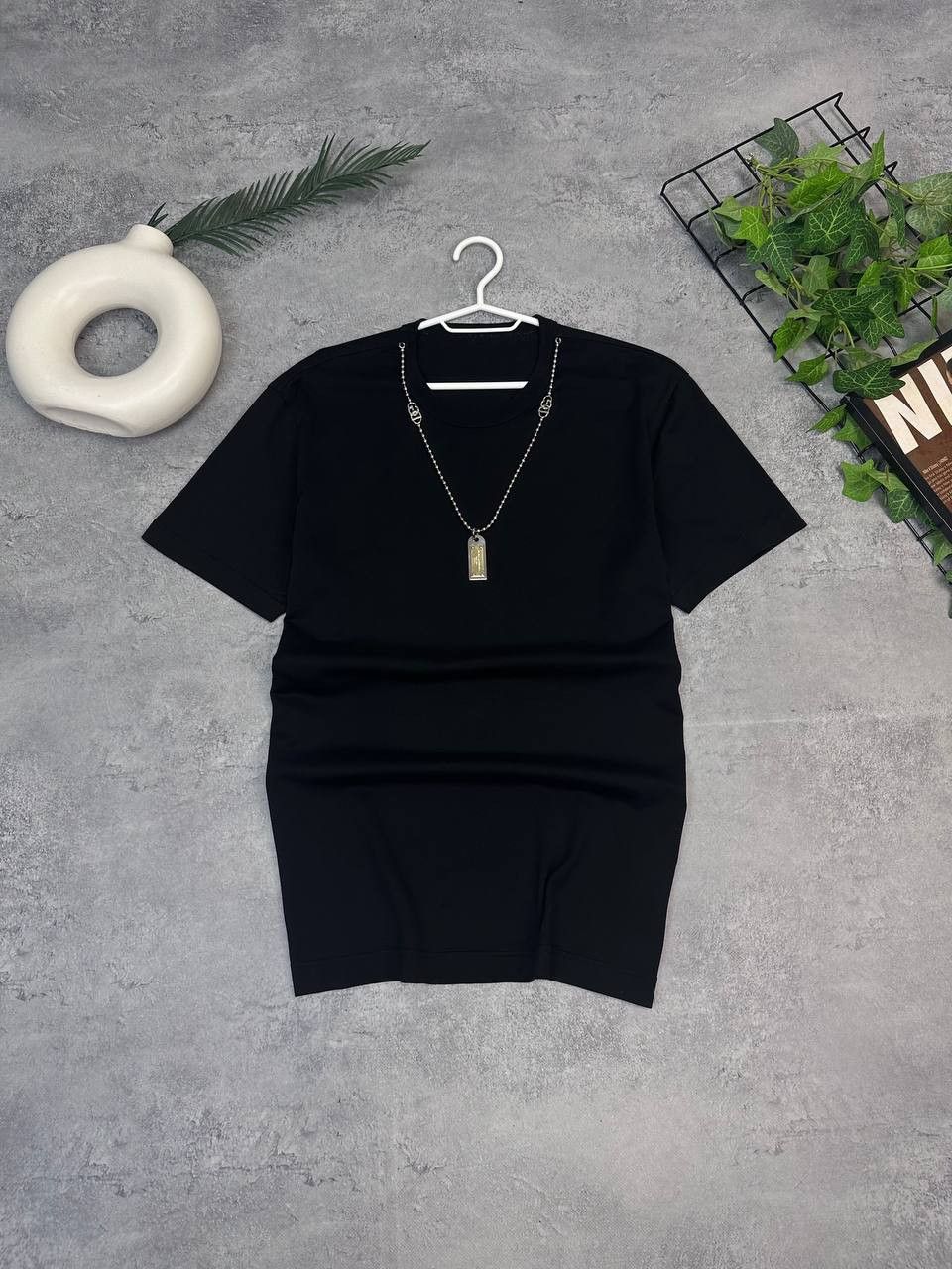 Dolce & Gabbana Dolce Gabbana DG Logo Pearl Silver Gold Chain Tee Size US L / EU 52-54 / 3 - 1 Thumbnail