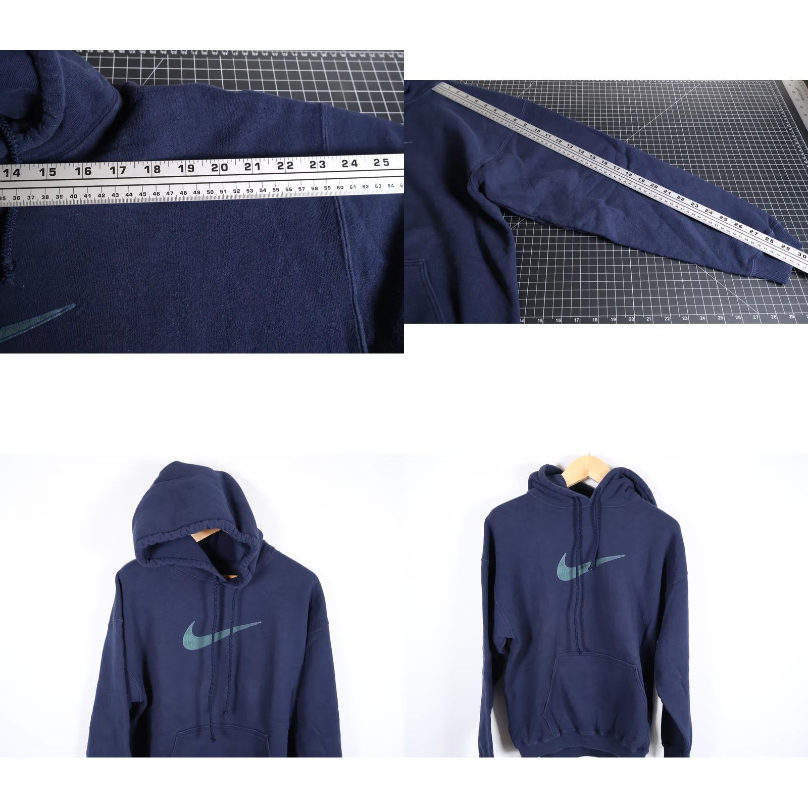 Nike VINTAGE Nike Hoodie Men XL Dark Blue Center Swoosh Canada Made Sweatshirt VTG Pullover Graphic Print Heavyweight Long Sleeve Crew Neck Size US XL / EU 56 / 4 - 8 Thumbnail
