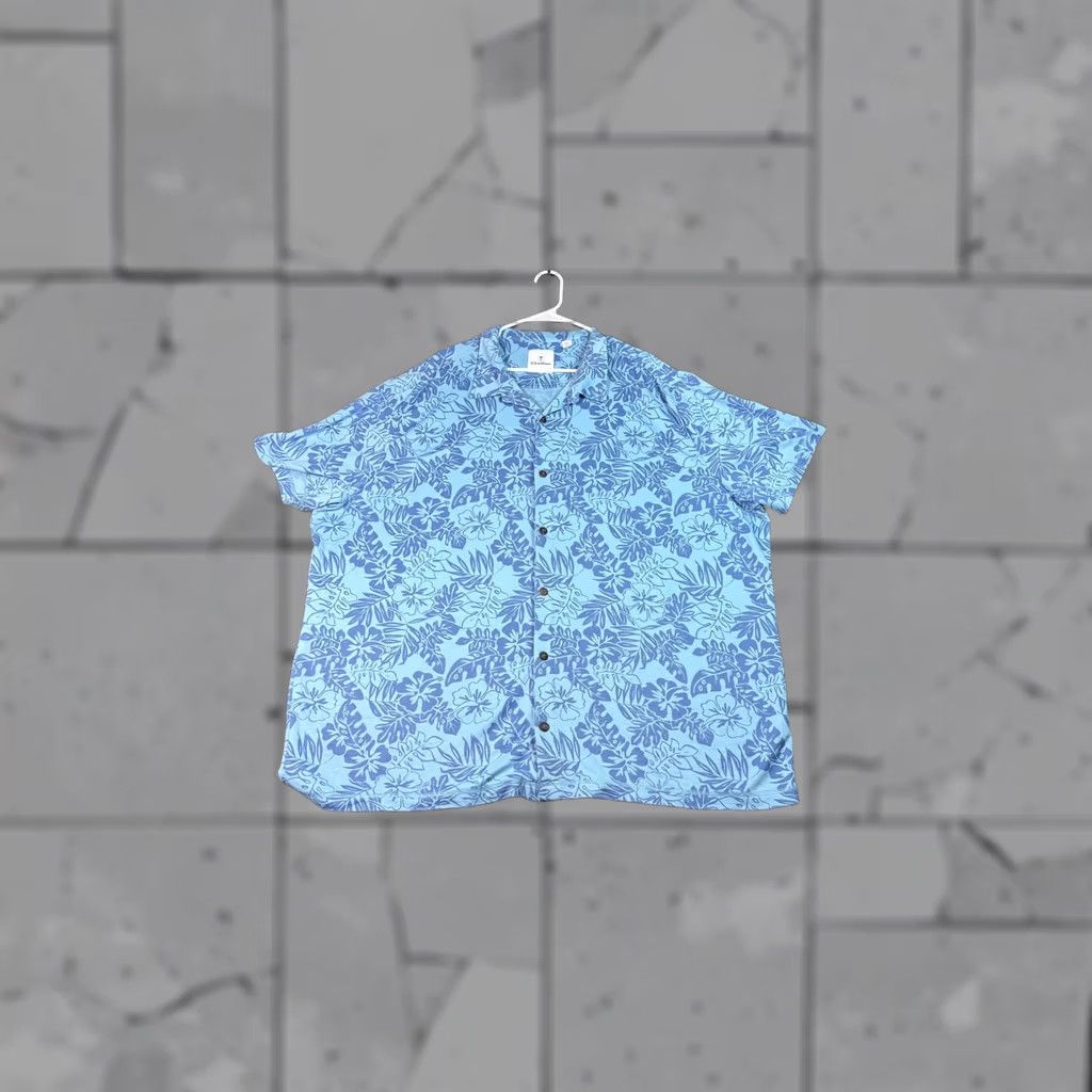 Vintage VINTAGE Caribbean Shirt Mens 3XT Blue Floral Hawaiian Button Up Short Sleeve Casual Size US XXL / EU 58 / 5 - 1 Thumbnail