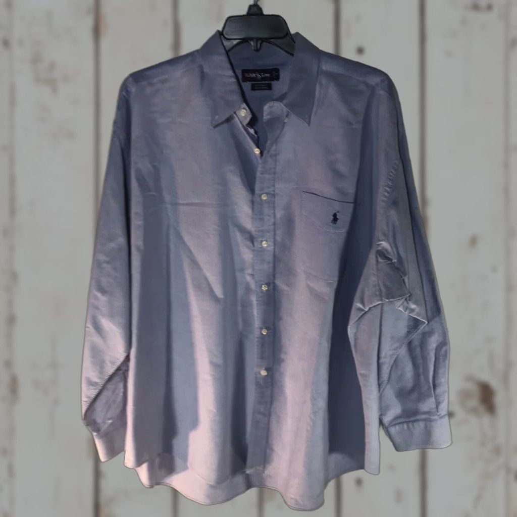 Ralph Lauren Ralph Lauren Big Shirt Men’s Blue Cotton Button-Up Long Sleeve XXL Classic Preppy Casual Size US XXL / EU 58 / 5 - 1 Thumbnail