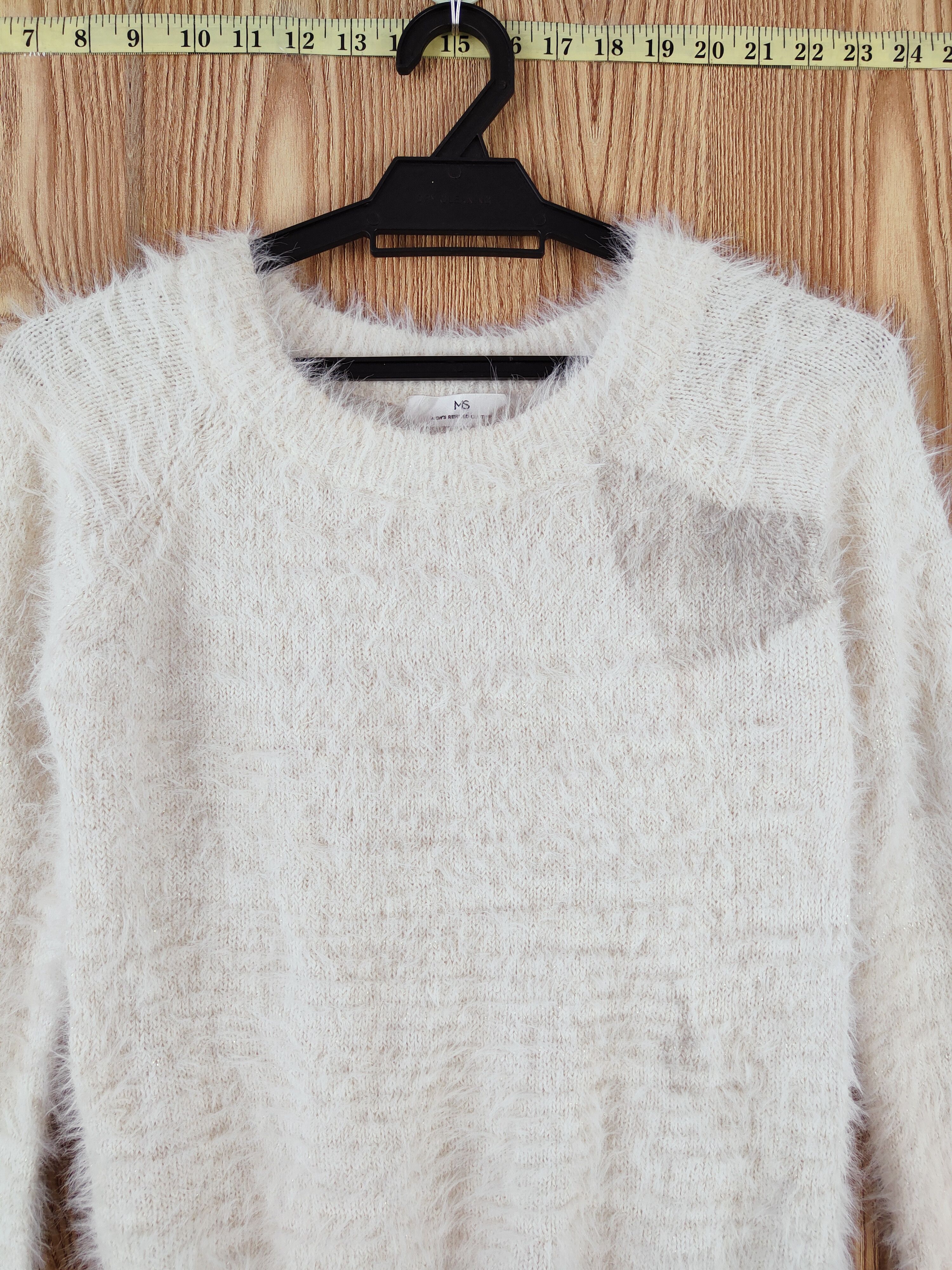 Japanese Brand × Vintage MS Cream Fur Mohair Knitwear Size M / US 6-8 / IT 42-44 - 2 Thumbnail