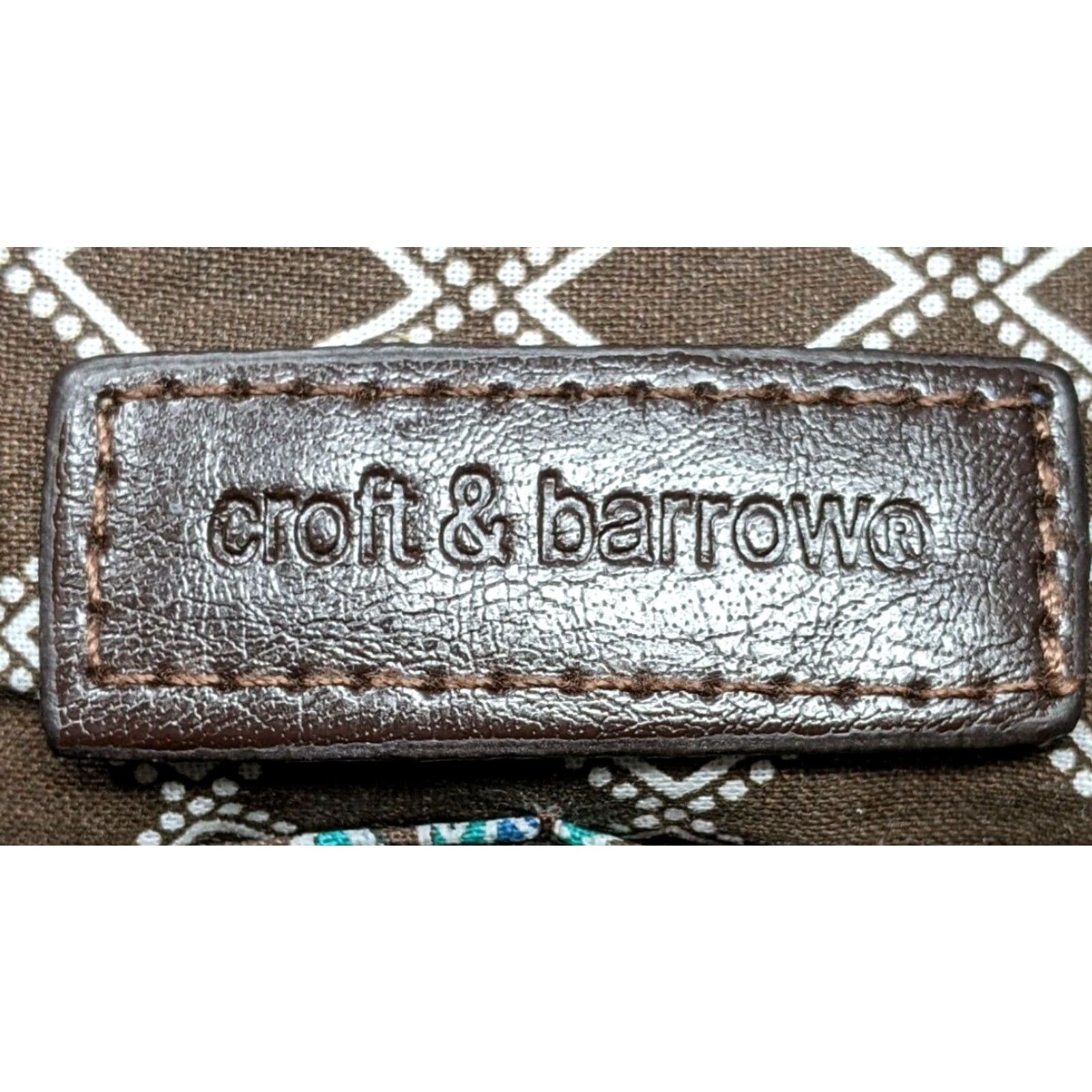 Croft & Barrow Croft & Barrow Tote Women's Large Quilted Floral Brown Turquoise Messenger Bag Purse HB21 Size ONE SIZE - 8 Thumbnail