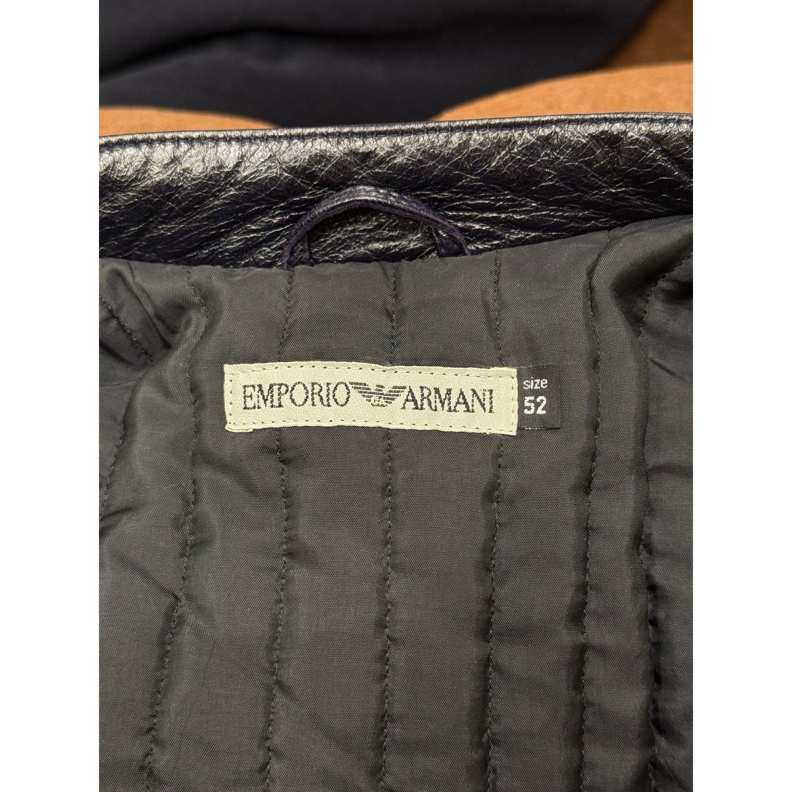 Giorgio Armani 1990s Emporio Armani moto biker leather jacket Size US L / EU 52-54 / 3 - 6 Thumbnail