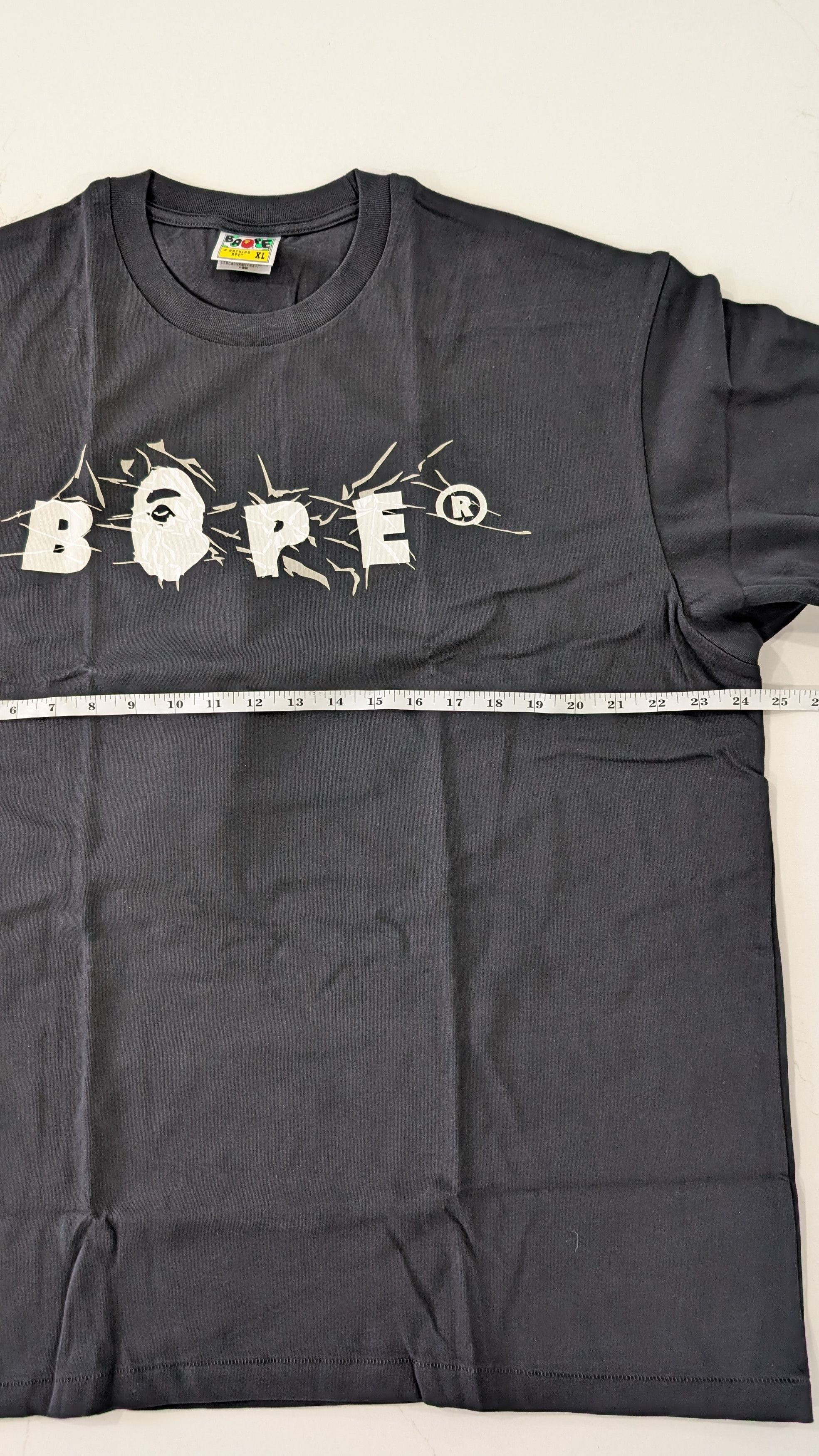Bape BAPE Wrinkle Logo T Shirt XL Size US XL / EU 56 / 4 - 16 Thumbnail