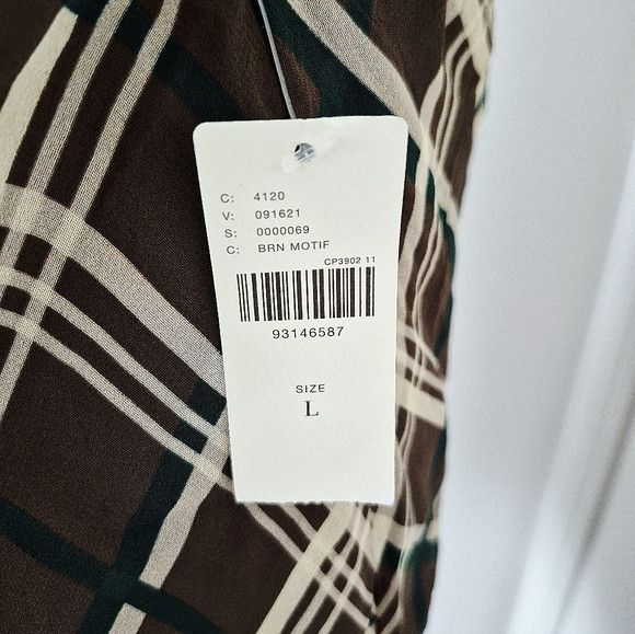 Anthropologie Plaid Chiffon Skirt Fall Gift Party School Spring Work Size 34" / US 12 / IT 48 - 5 Thumbnail