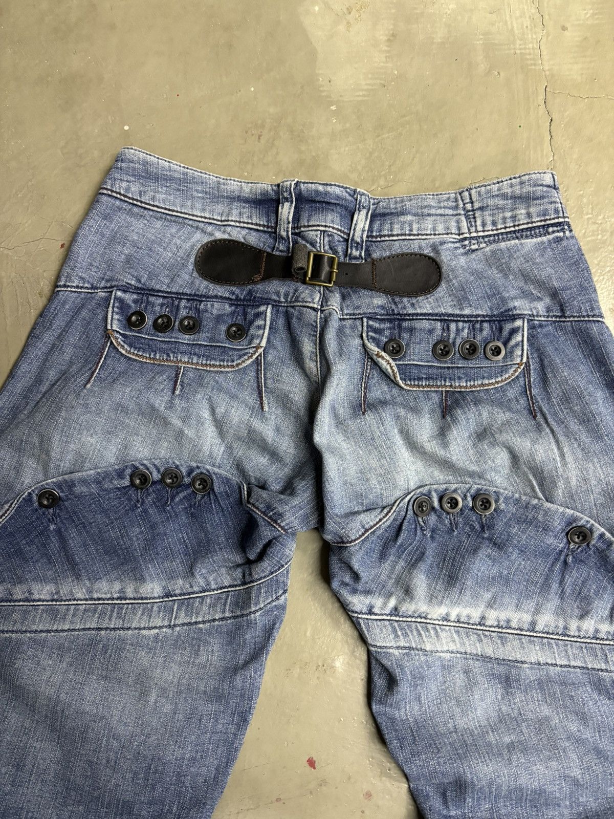 Marithe + Francois Girbaud Vintage Buckle Back Marithe+Francois Girbaud Y2K Capri Jeans Size US 28 / EU 44 - 14 Thumbnail
