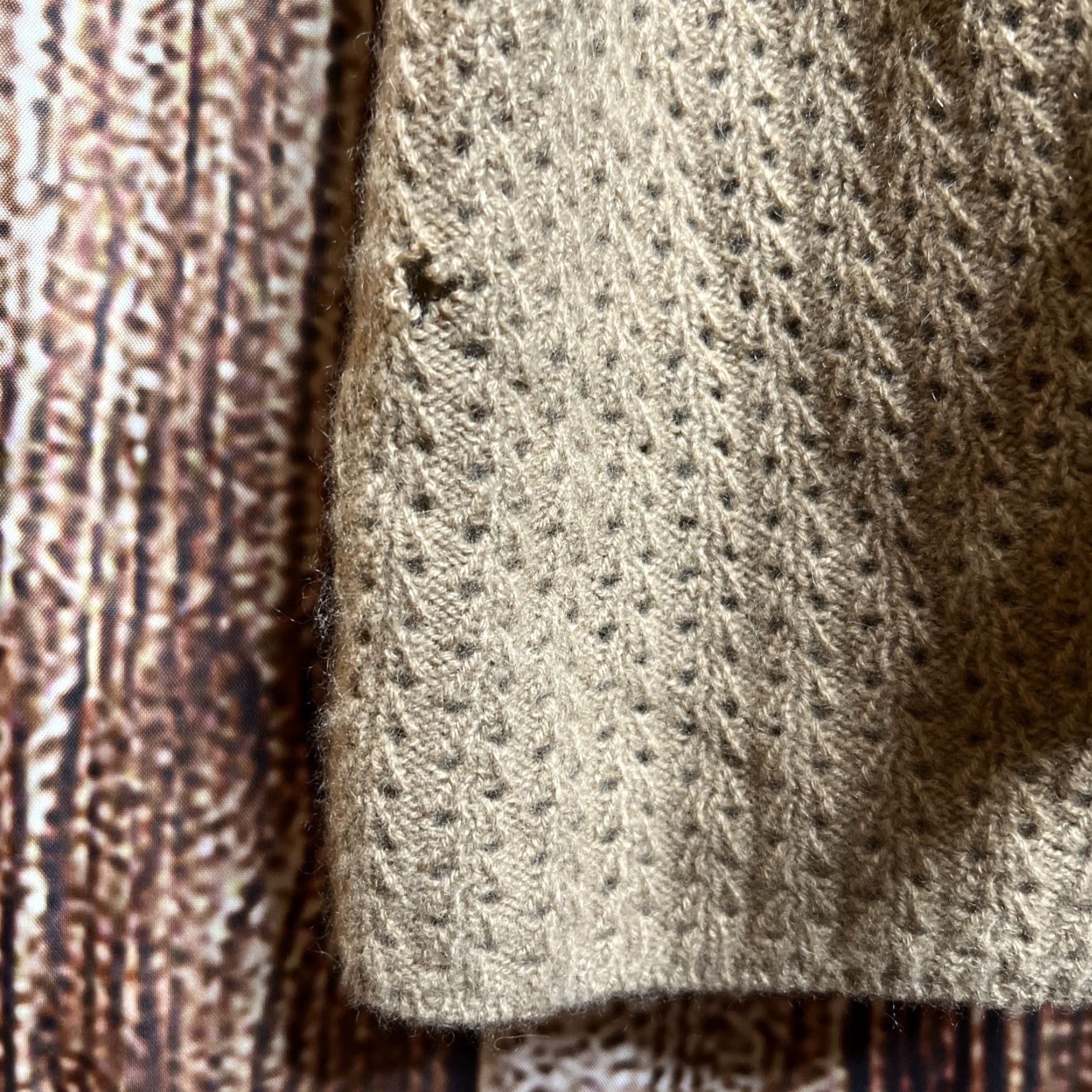 Y/Project The Cashmere Project Women's Cardigan Sweater Brown M Long Sleeve Round Neck Autumn 90s? Size M / US 6-8 / IT 42-44 - 3 Thumbnail