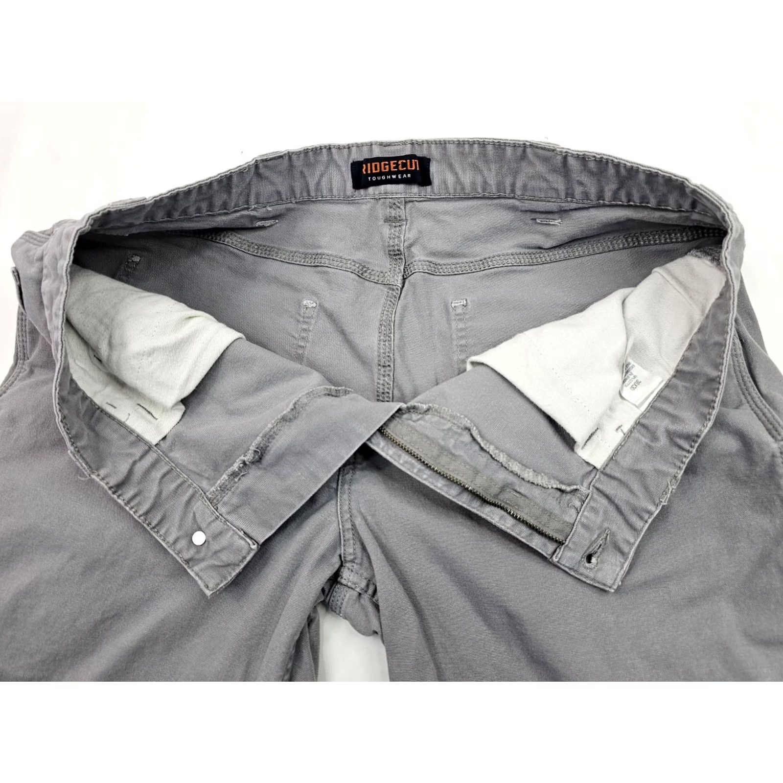 Denime Ridgecut Toughwear Jeans Mens 36x27 Gray Denim Straight Work Cotton Size US 36 / EU 52 - 6 Thumbnail