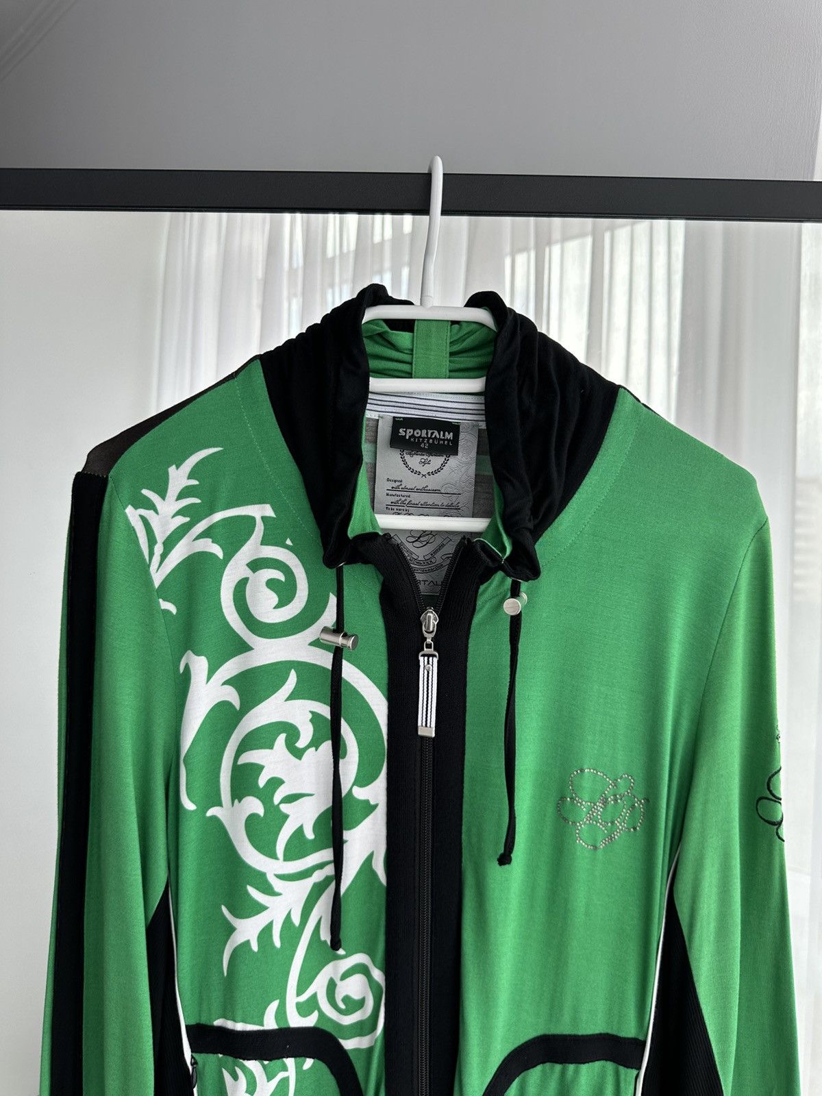Sportalm Kitzbuhel × Vintage VTG SportalmKitzbuhel Designer Track Jacket with Rhinestones Size S / US 4 / IT 40 - 4 Thumbnail