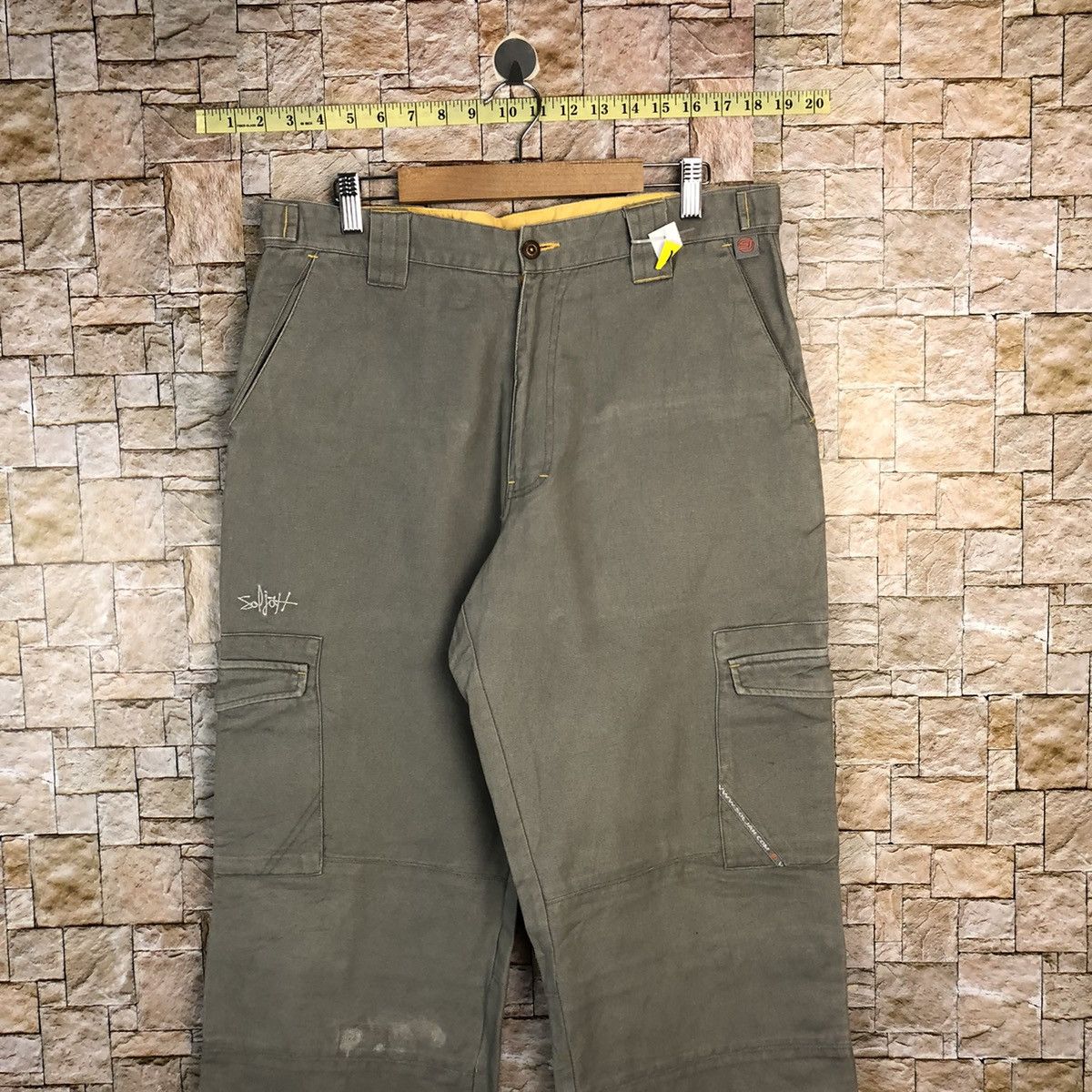 Japanese Brand Soljan Grey tactical utility Cargo Multipocket Pants #A357 Size US 32 / EU 48 - 2 Thumbnail