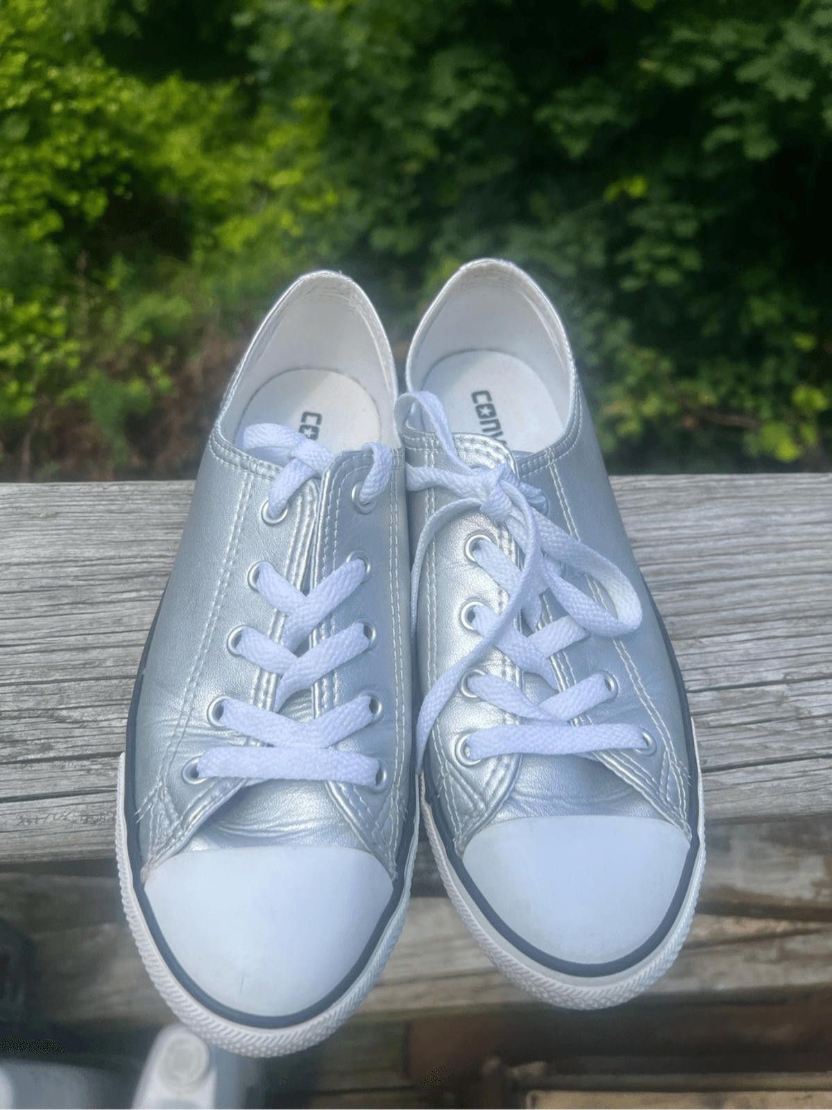Converse Converse Chuck Taylor silver metallic low top sneakers 7 Size US 7 / IT 37 - 6 Thumbnail