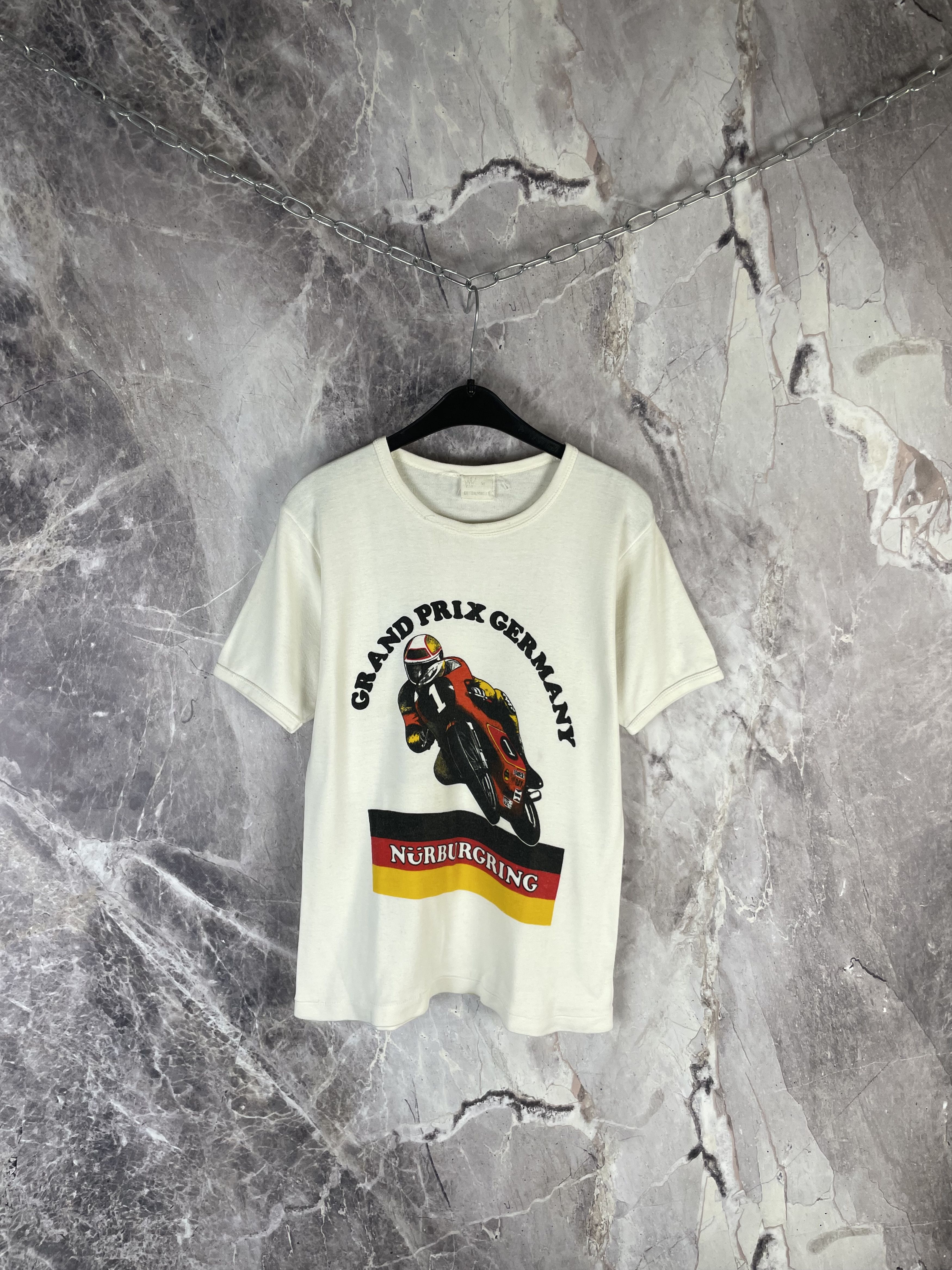 Vintage Vintage FIM Germany Grand prix Moto Tee Size M / US 6-8 / IT 42-44 - 1 Thumbnail