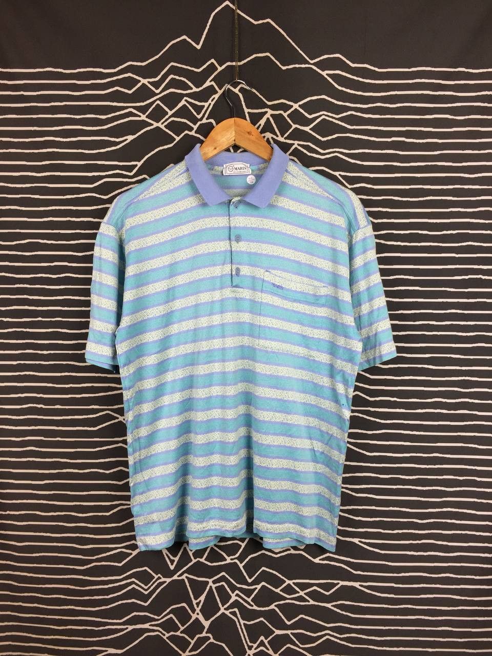 Vintage Vtg 90s Maris Made In Italy Mako Cotton Striped Polo Shirt Size US L / EU 52-54 / 3 - 2 Thumbnail
