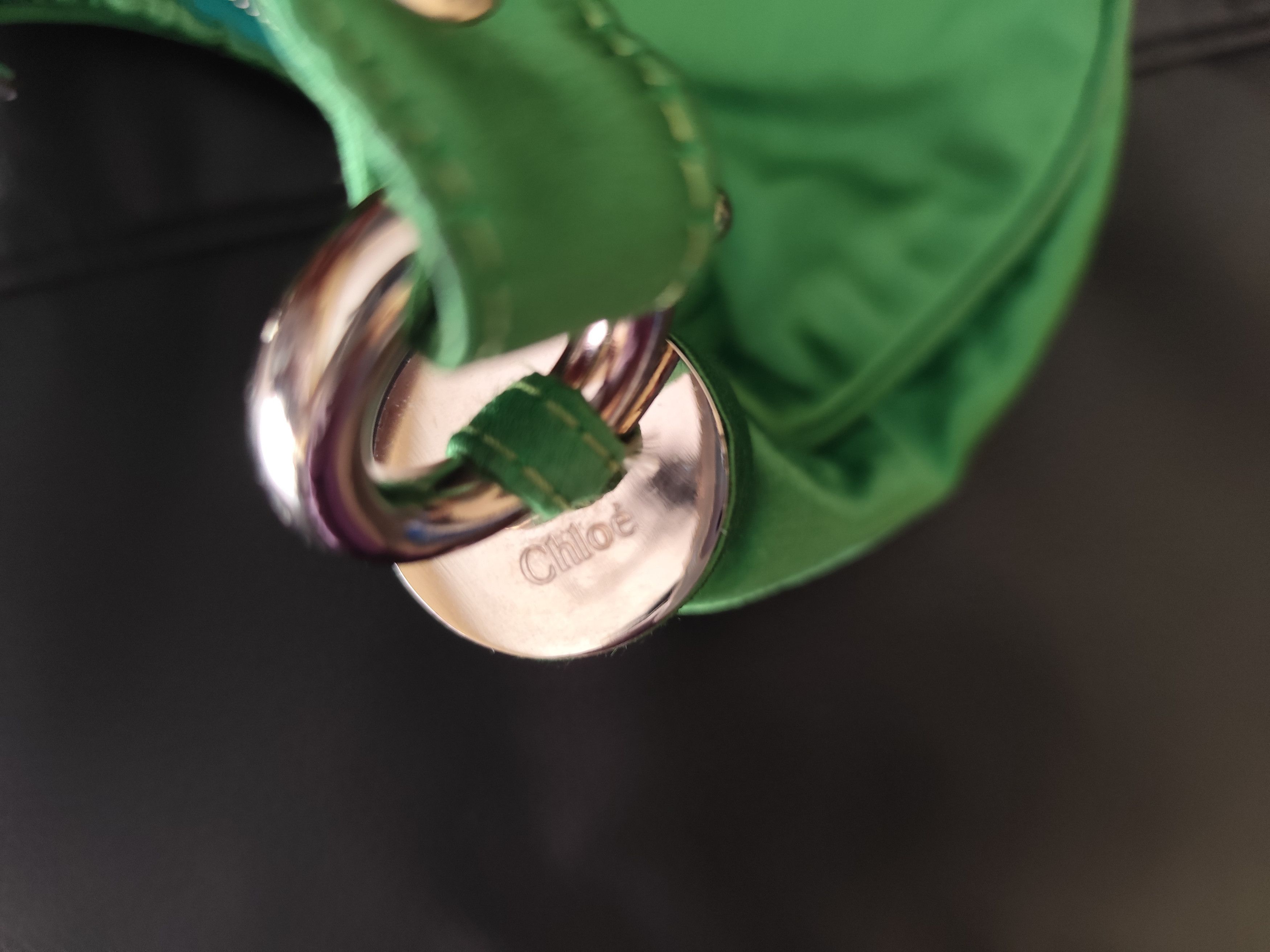 Chloe × Phoebe Philo × Vintage Chloe Vintage Green Satin Bracelet Bag - Phoebe Philo 2000s Size ONE SIZE - 7 Thumbnail