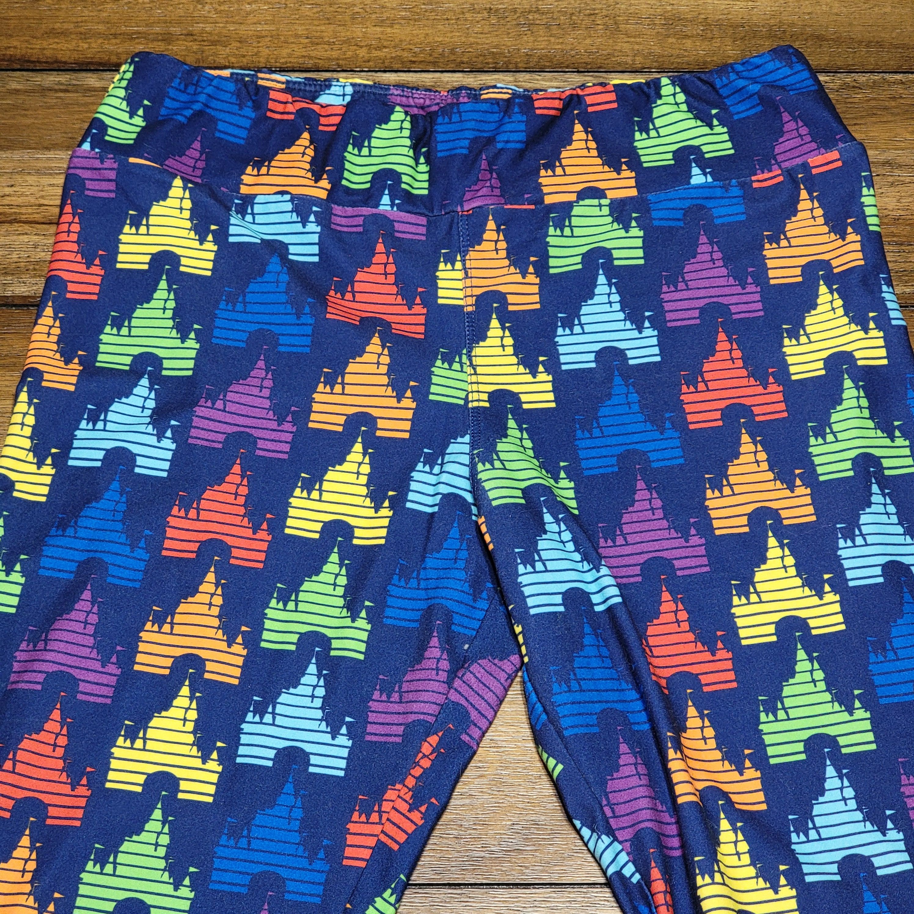 Disney Authentic Disney Parks Castle Logo Leggings - Size Medium Size 27" / US 4 / IT 40 - 2 Thumbnail