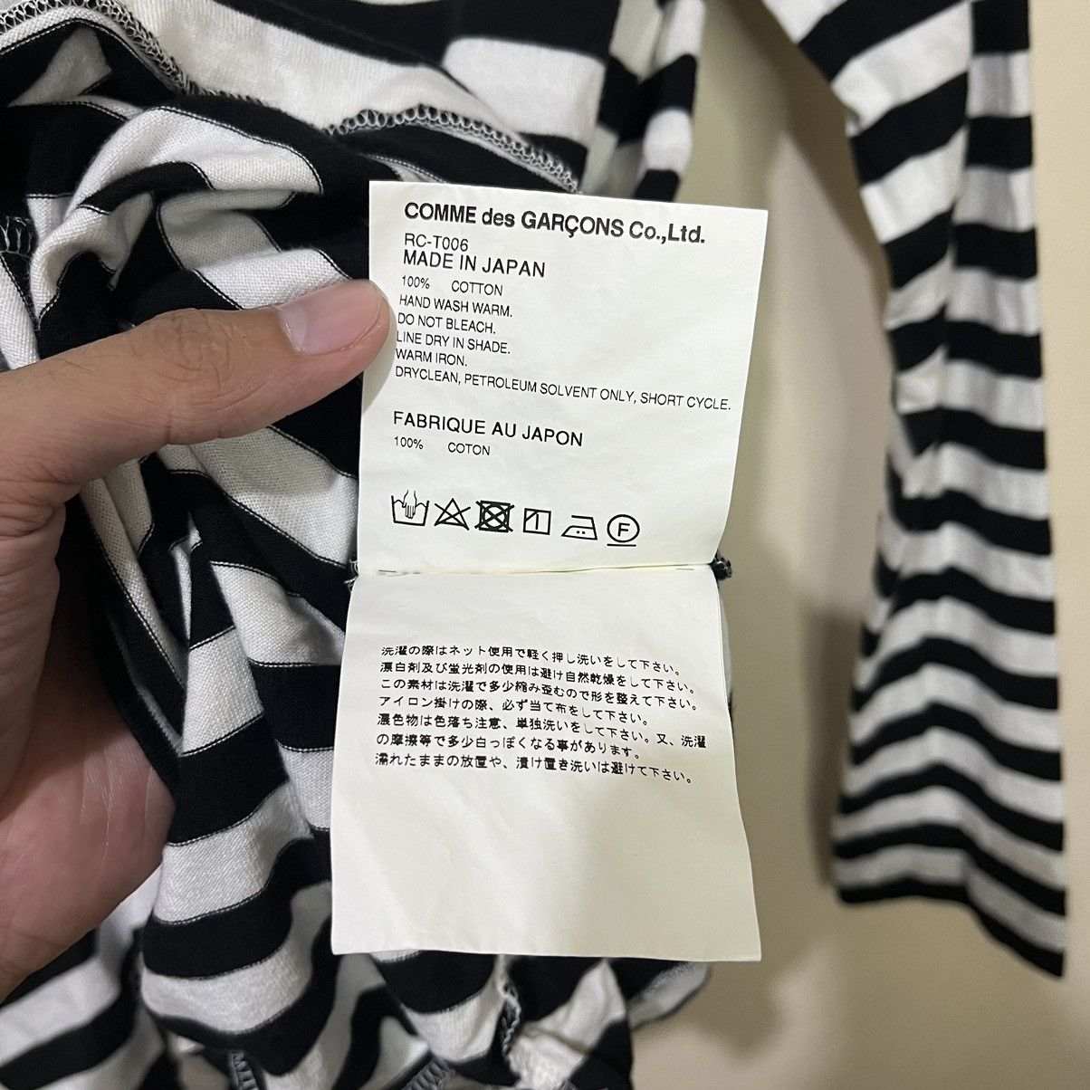 Comme des Garcons Comme des Garcons Comme des Garcons Striped Long Sleeve Tops Size S / US 4 / IT 40 - 11 Thumbnail