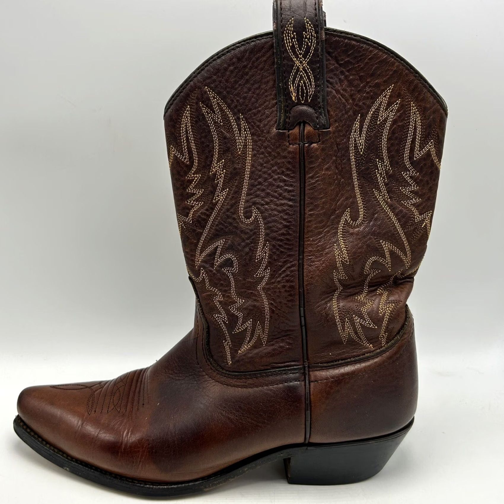 Vintage VINTAGE JB Dillon Cowboy Boots Womens 10 M Brown Leather Western Cowgirl JBW1691 Read Size US 10 / IT 40 - 2 Thumbnail