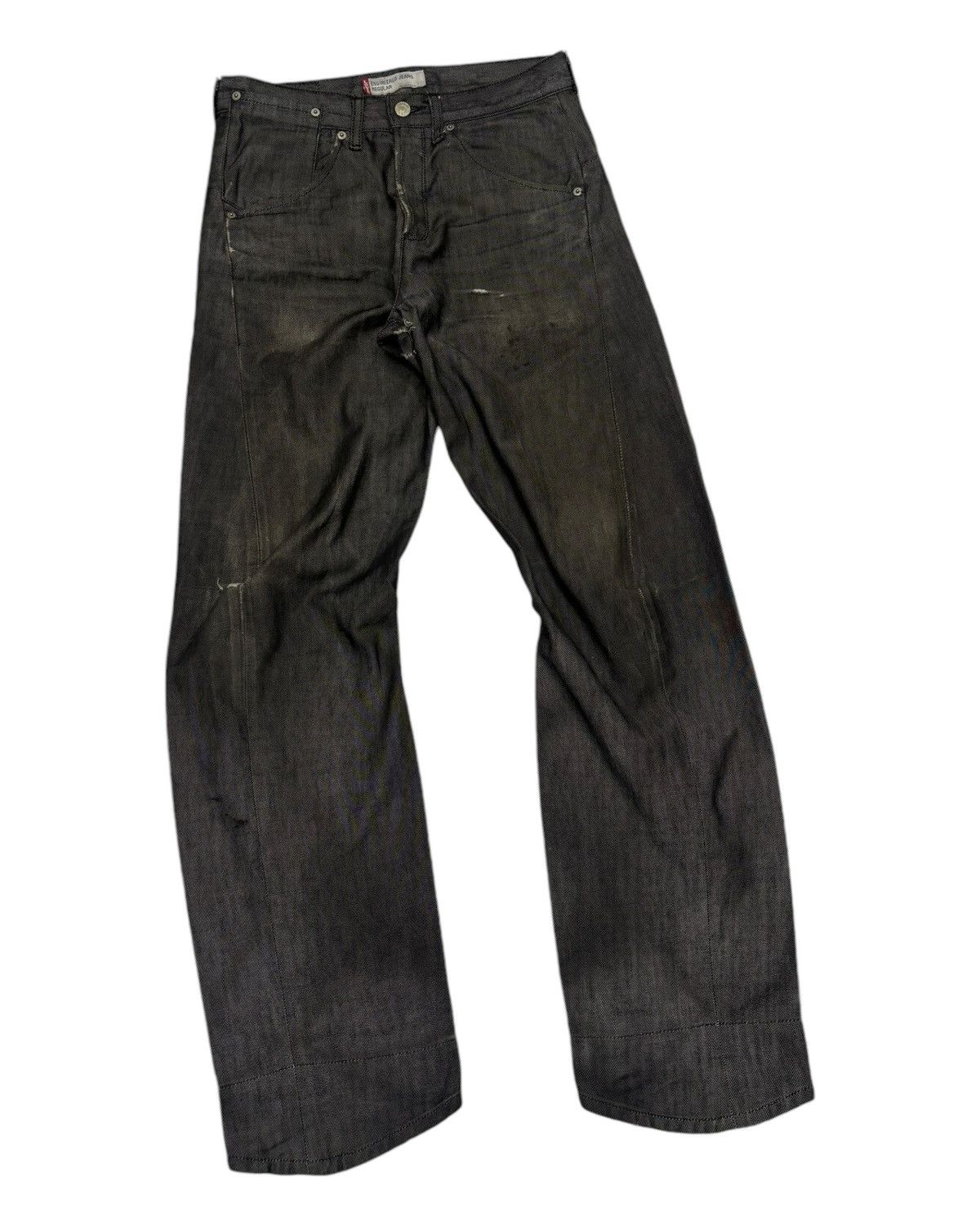 Levi's Levi’s Engineered Curved Black Distressed Denim Jeans Loose Size US 30 / EU 46 - 3 Thumbnail