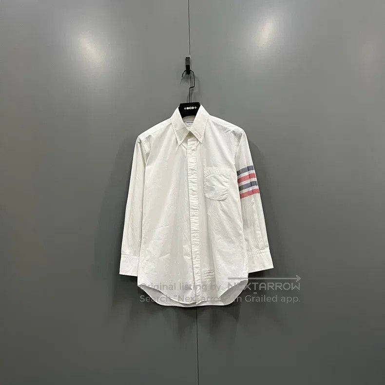 Thom Browne Thom Browne Classic Arm-Striped Shirt Size US M / EU 48-50 / 2 - 1 Thumbnail
