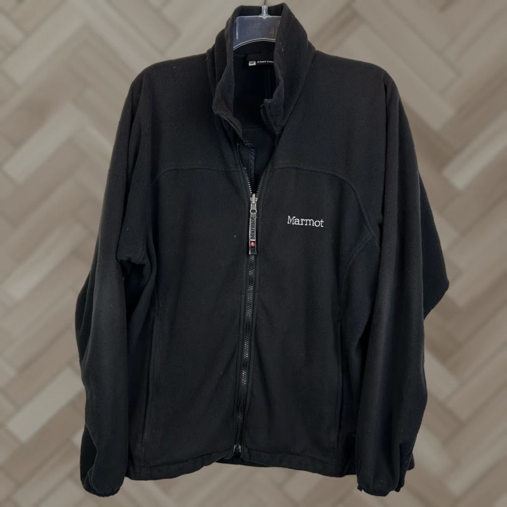Marmot Marmot Jacket Men M Fleece Full Zip Black Solid Pockets Size US M / EU 48-50 / 2 - 1 Thumbnail