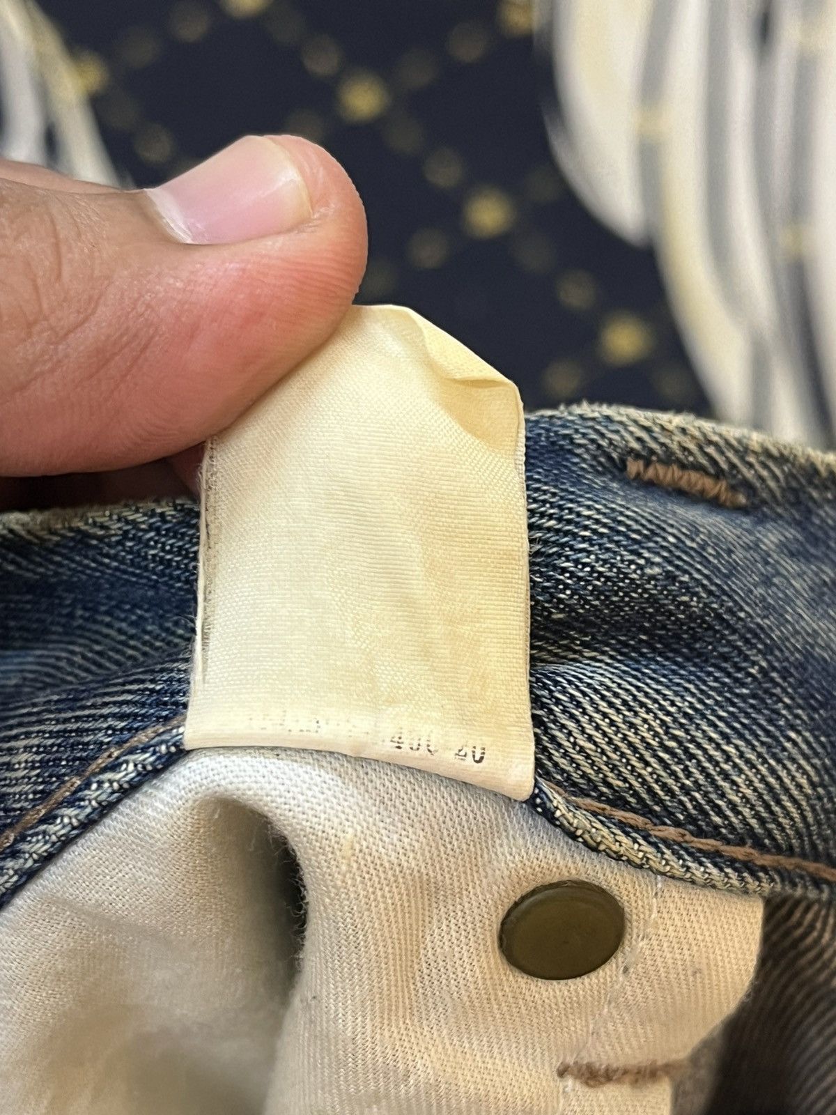 Beauty Beast × Japanese Brand × Yasuyuki Ishii Vintage Scratch Crew Baggy Faded Grunge Distressed Denim Size US 35 - 9 Thumbnail