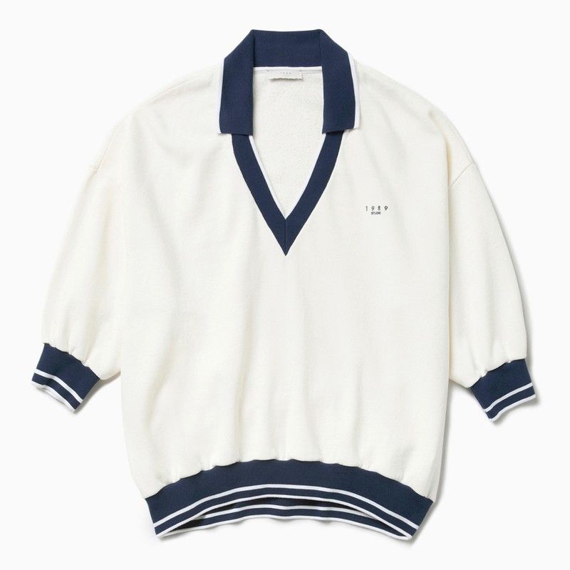 1989 Studio Jp V-Neck Sweatshirt White