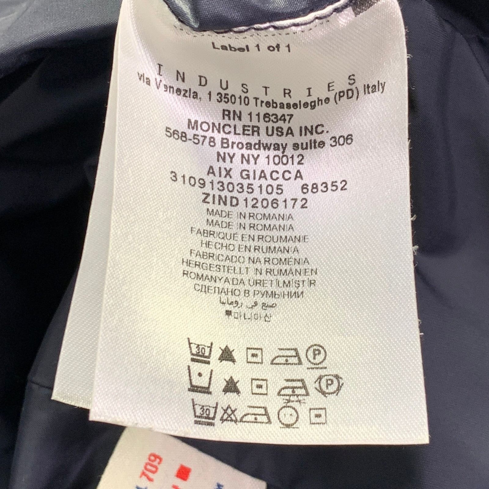 Moncler MONCLER Size M Navy Nylon Zip Buttons Windbreaker Jacket Size US M / EU 48-50 / 2 - 12 Thumbnail