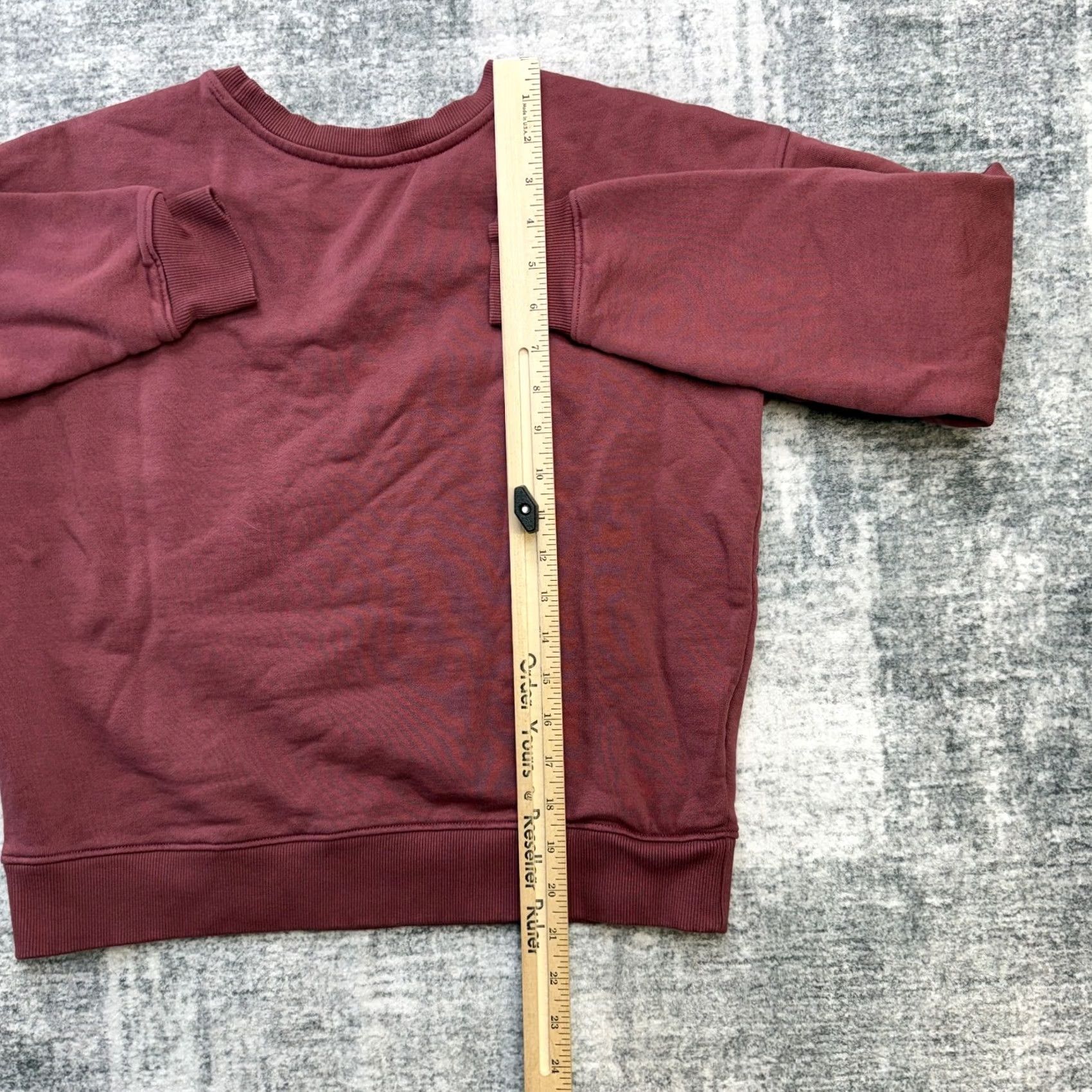 Vintage Pact Sweatshirt Womens Small Rose Burgundy Organic Cotton Crewneck Midweight Regular Sweatshirt Pullover Crew Neck Red Fall Winter Women 2020s Size S / US 4 / IT 40 - 7 Thumbnail