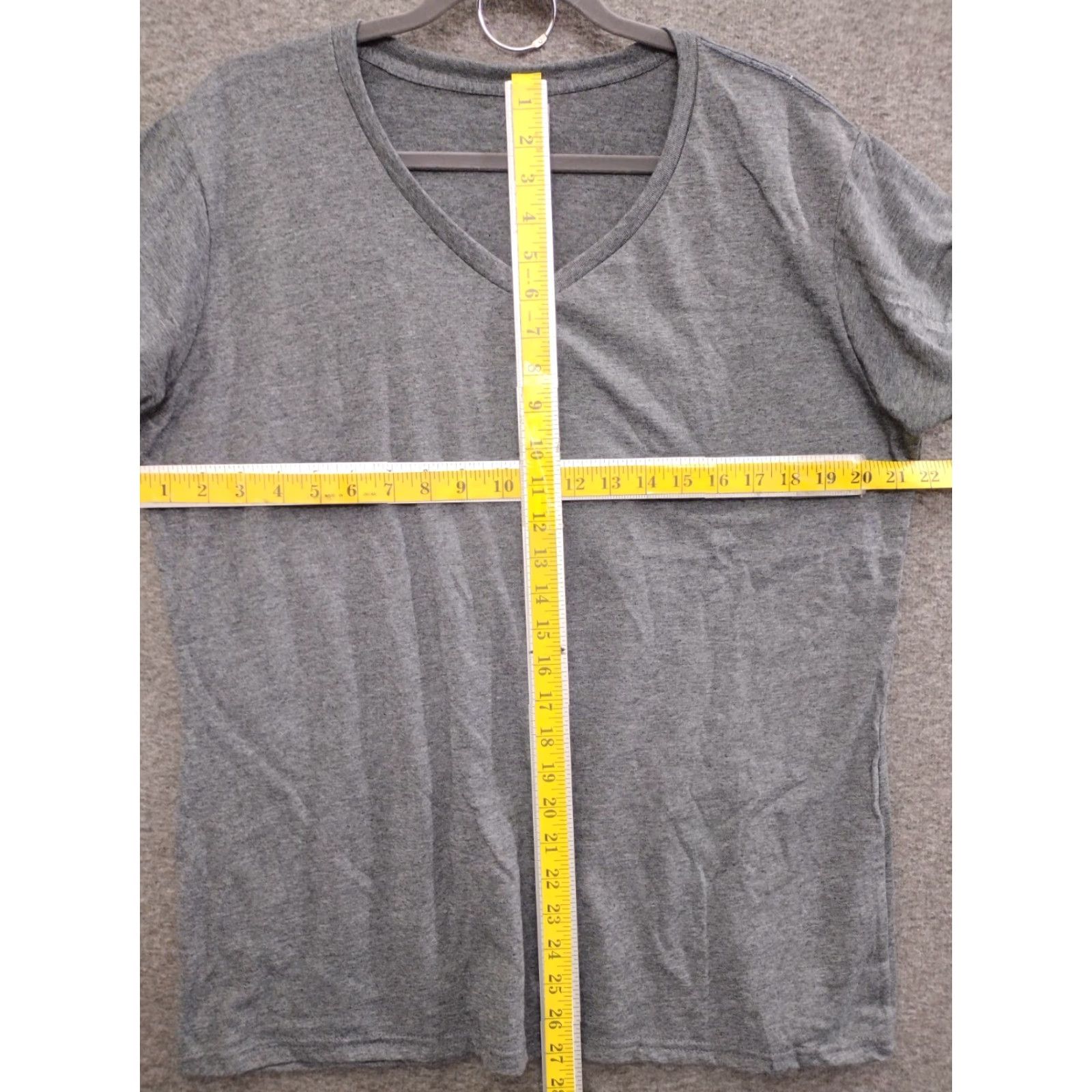 Gildan Gildan Women's V-Neck T-Shirt SoftStyle Fit 3XL Gray Ladies Tee Shirt Cap Sleeve Short Sleeve Size XXL / US 16-18 / IT 52-54 - 4 Thumbnail