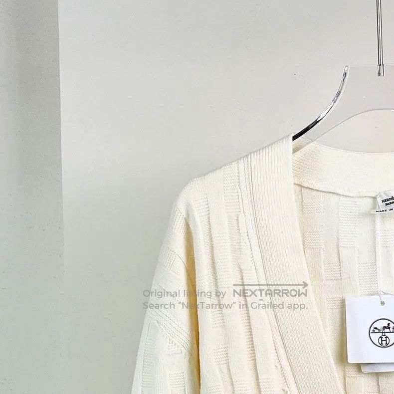 Hermes Hermes Beige H-Stripe Cardigan Jacket Size XS / US 0-2 / IT 36-38 - 3 Thumbnail