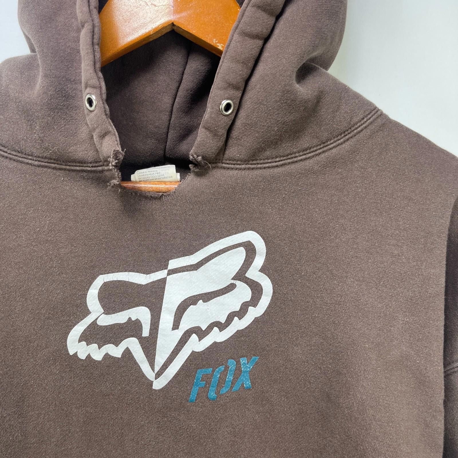 Fox Racing Vintage 90s Fox Racing Hoodie Brown XL Size US XL / EU 56 / 4 - 3 Thumbnail