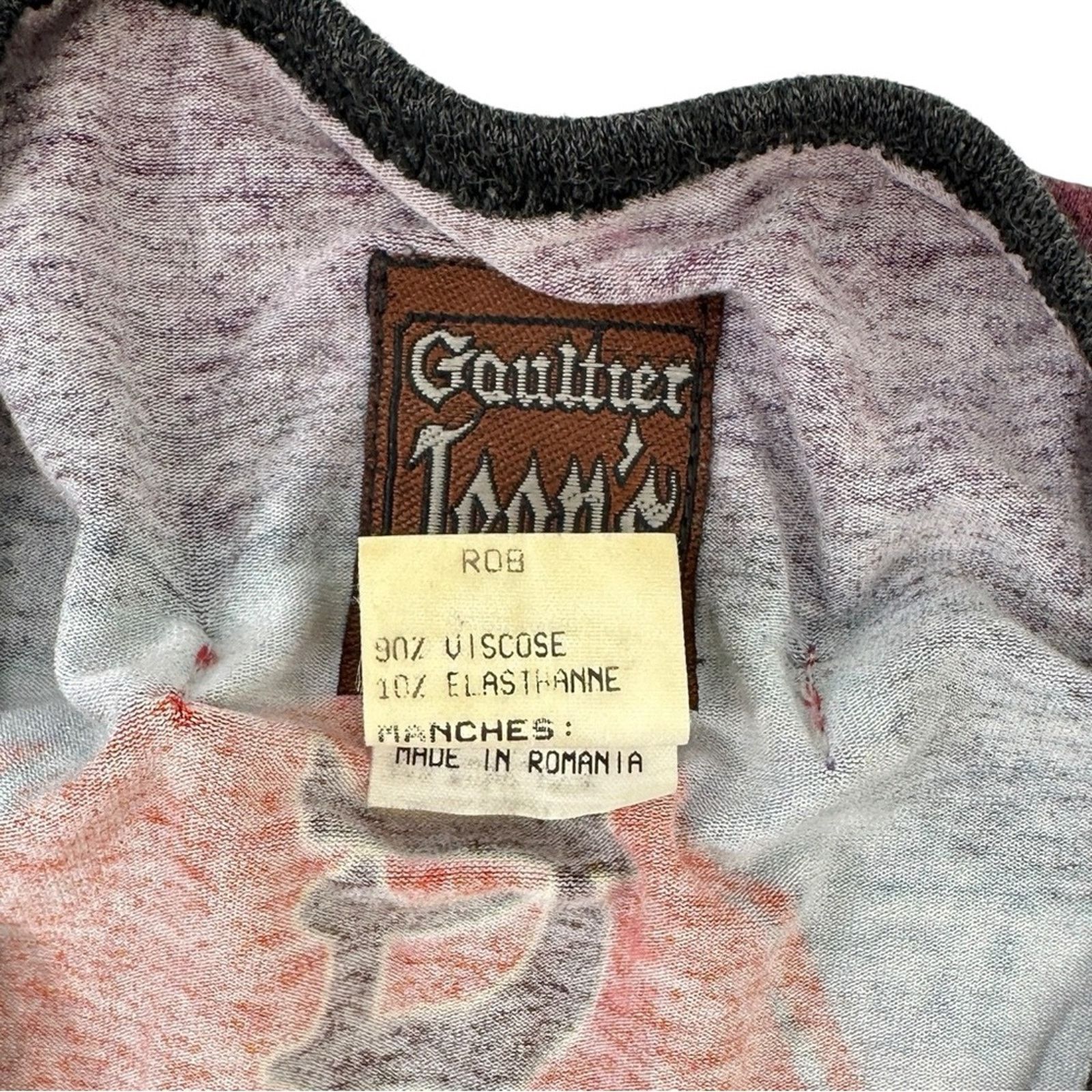 Jean Paul Gaultier Y2K Vintage Broken Venus Statue Bust Contrast L/S Top Size L / US 10 / IT 46 - 9 Thumbnail