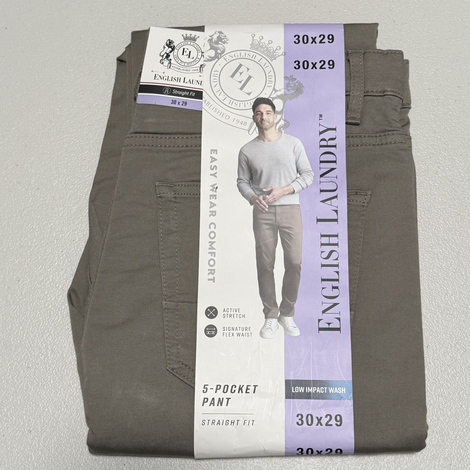 English Laundry English Laundry Men's 5-Pocket Chino Pants 30x29 Size US 30 / EU 46 - 6 Thumbnail
