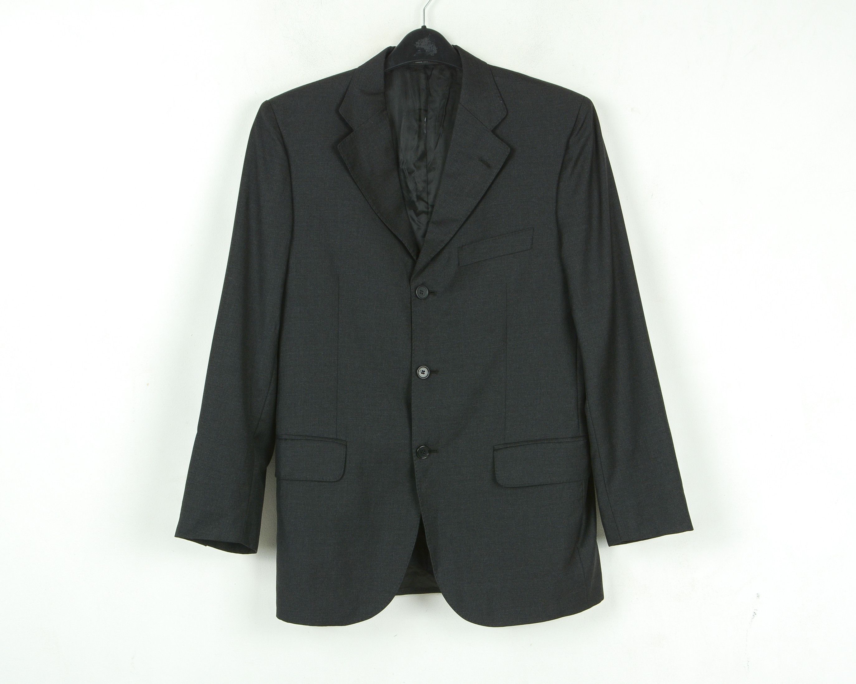 Designer TORNABUONI $980 Luxury Charcoal Italian Wool Blazer Jacket Size 38R - 1 Thumbnail