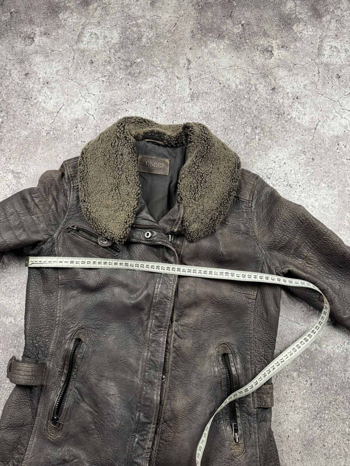 Japanese Brand Vintage Y2K Owens Style Shearling Asymetrical Leather Jacket Size S / US 4 / IT 40 - 10 Thumbnail