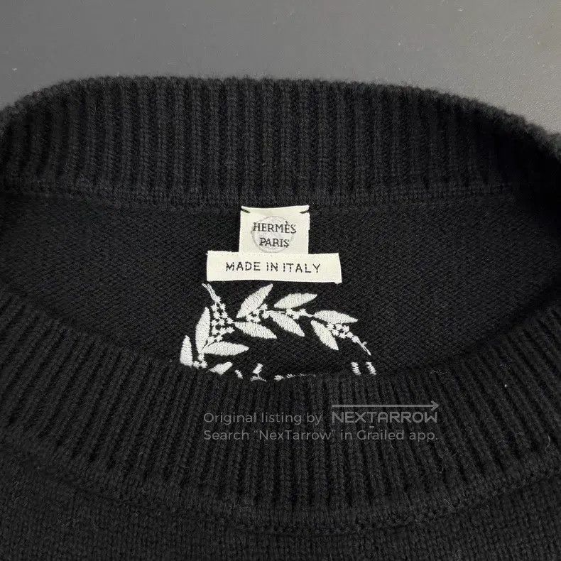 Hermes Hermes Black Rope Pattern Wool Long Sweater Size XS / US 0-2 / IT 36-38 - 5 Thumbnail