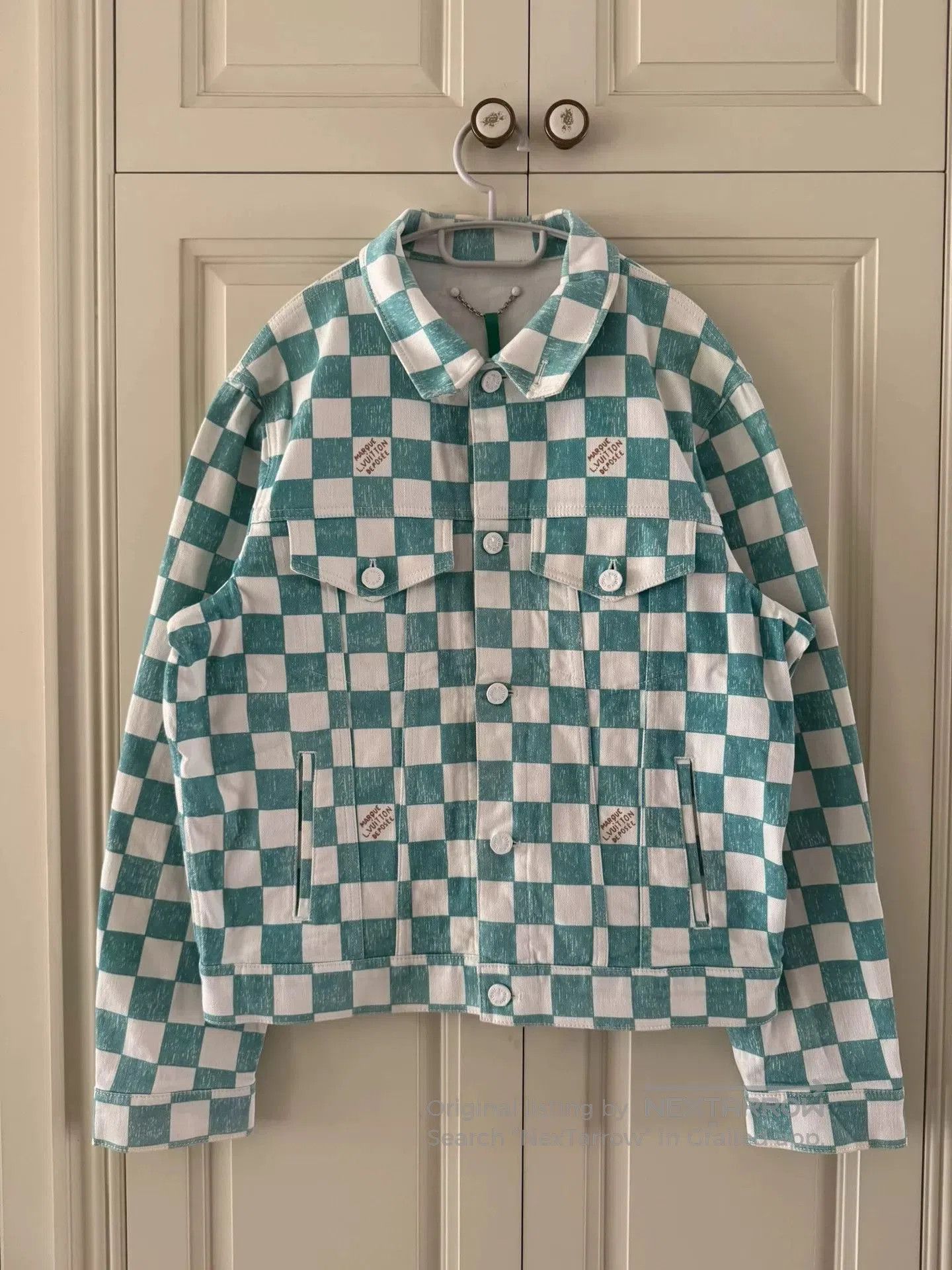 Louis Vuitton louis vuitton green and white checkered jacket. Size US L / EU 52-54 / 3 - 1 Thumbnail