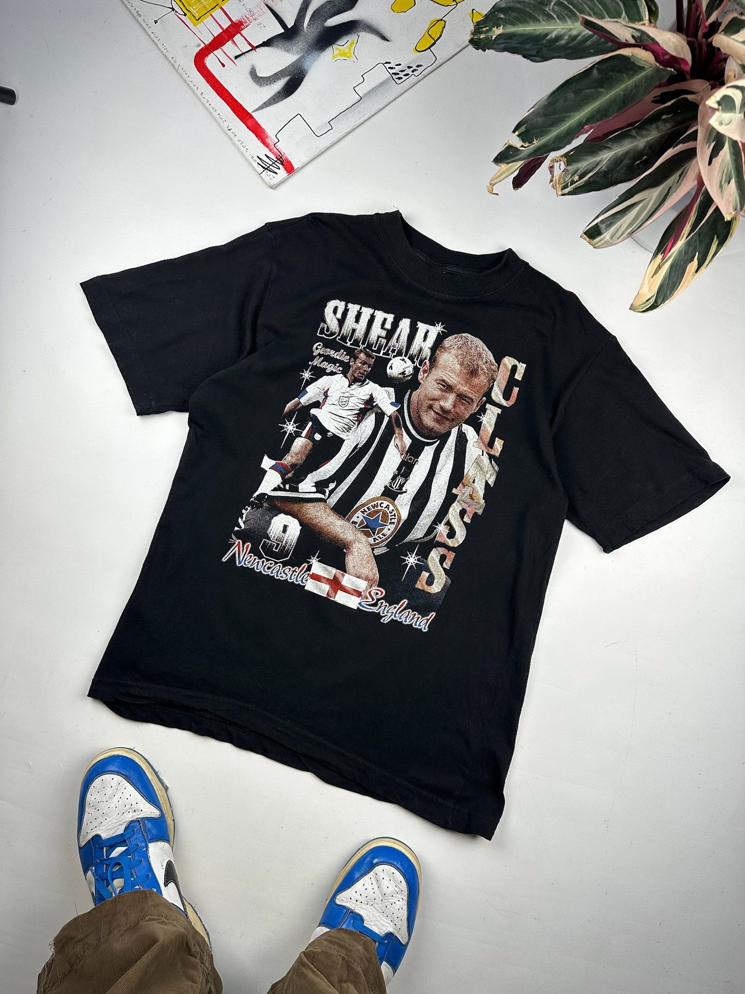 Vintage Vintage 90s Shearer Newcastle England T-shirt Football Size US M / EU 48-50 / 2 - 4 Thumbnail