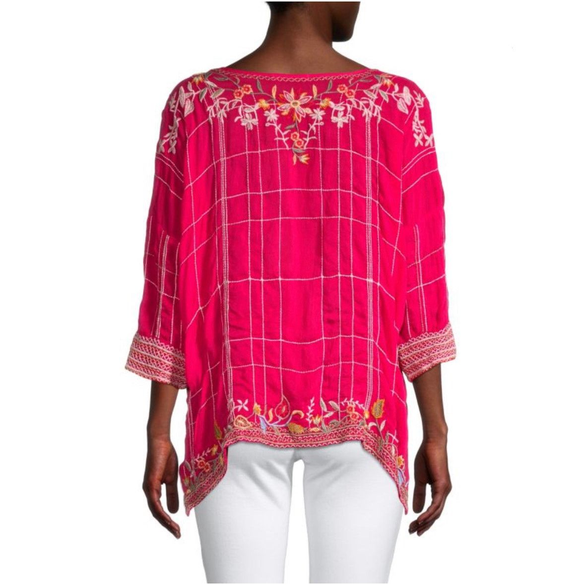 Johnny Was Johnny Was Sienna Blouse In Pink Peacoat Size XS Size XS / US 0-2 / IT 36-38 - 2 Thumbnail