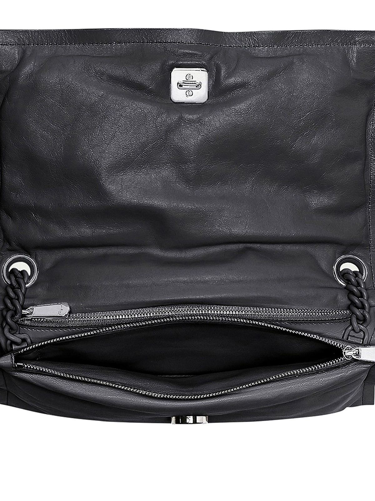 Salvatore Ferragamo o1s1rm1124 Size: OS / Padded Leather Shoulder Bag in Black Size ONE SIZE - 4 Thumbnail