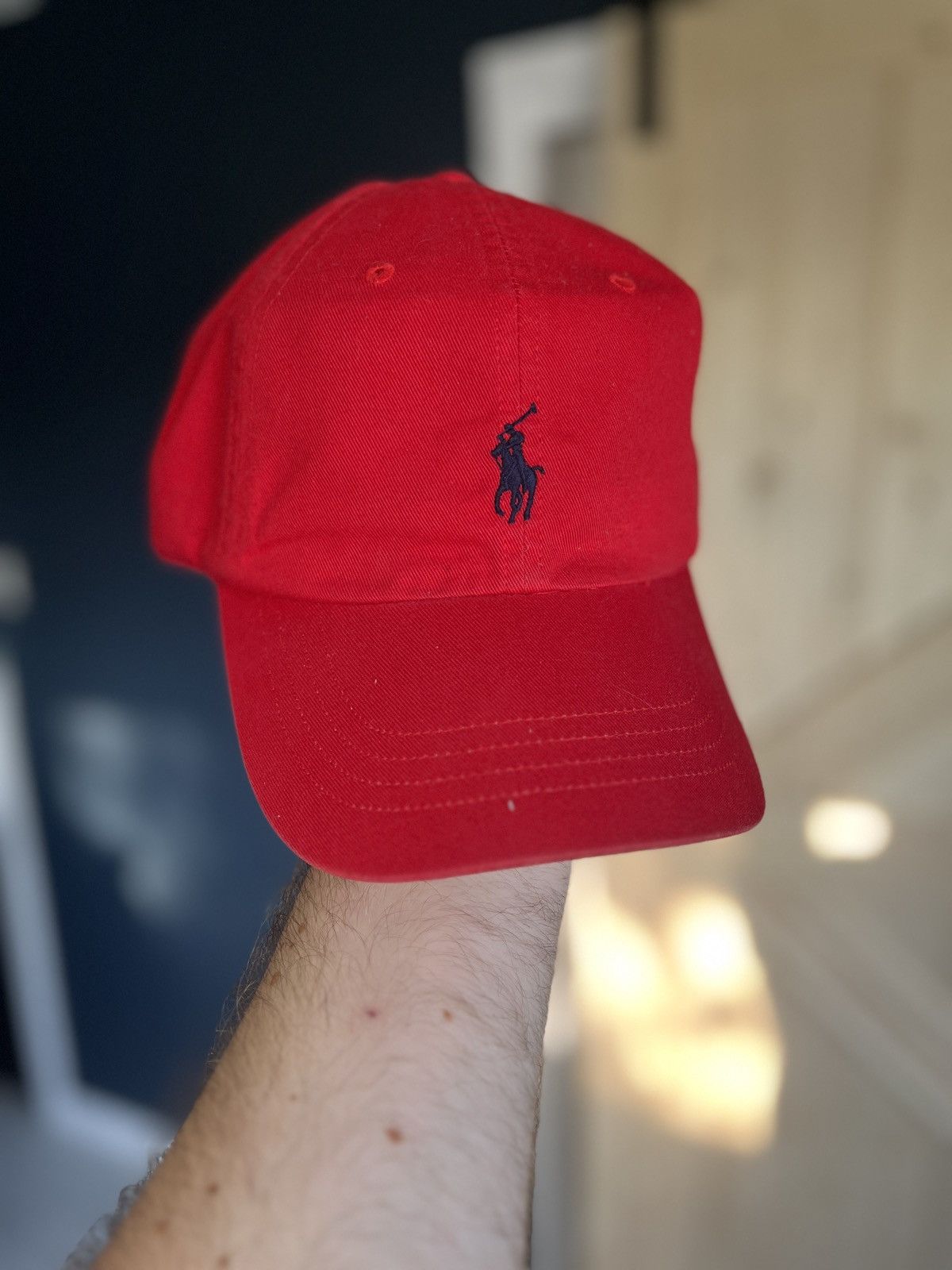 Polo Ralph Lauren Vintage Iconic Red Polo Ralph Promo Strap-back Hat Size ONE SIZE - 1 Thumbnail