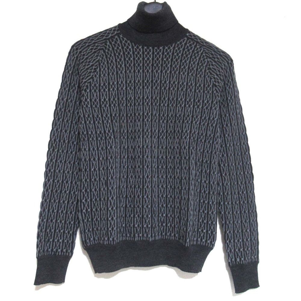 Yves Saint Laurent Yves Saint Laurent Yves Saint Laurent Patterned Knit Turtleneck Sweater Textile Tops DUTY FREE for USA Size ONE SIZE - 1 Thumbnail